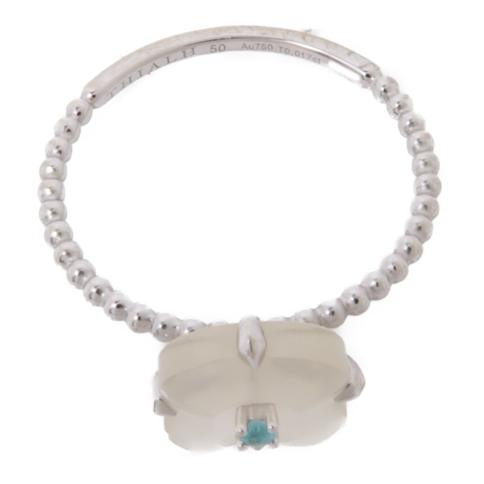 JEWELRY 18K白金Tourmaline Ring碧璽戒指US#5.25