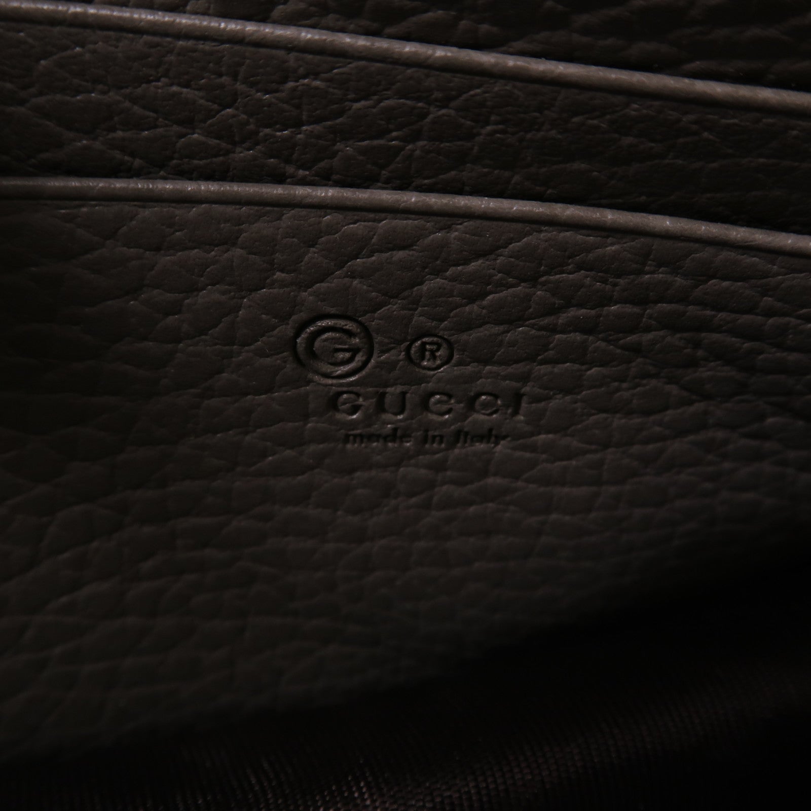 GUCCI 牛皮皮革Chain Shoulder銀扣肩背袋灰色