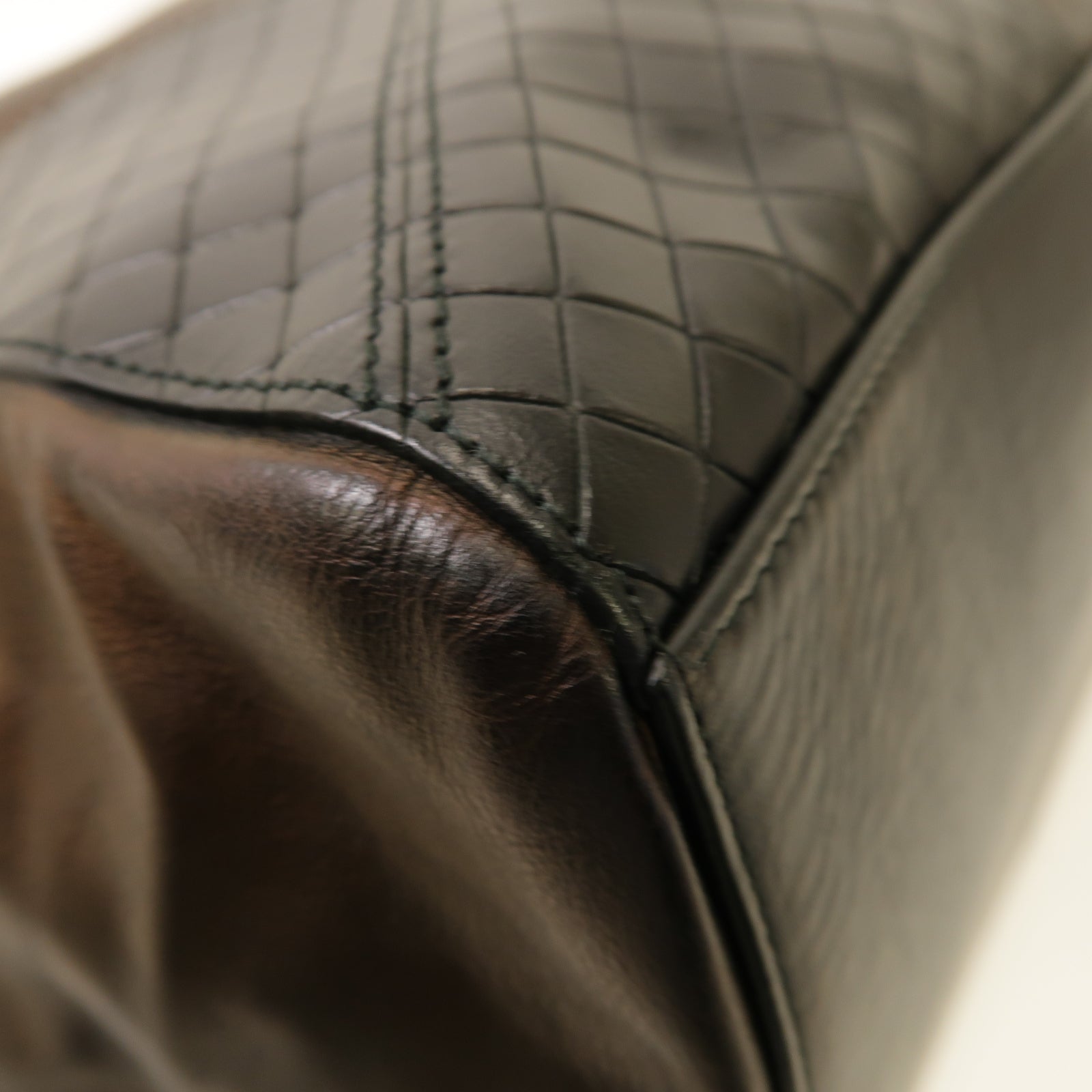 BOTTEGA VENETA 【激減優惠】牛皮皮革Tote Bag手挽袋啡色/黑色
