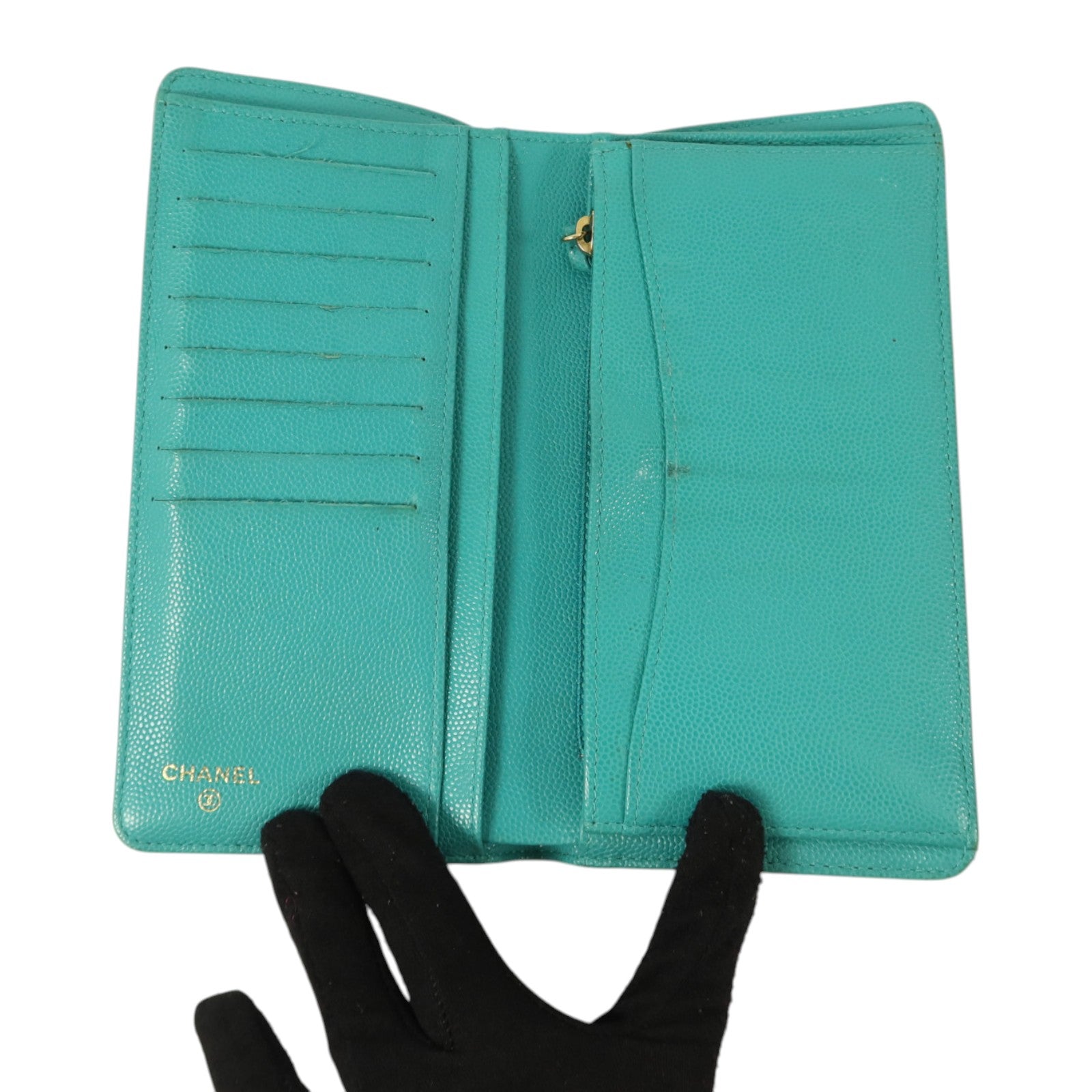 CHANEL 牛皮皮革Classic Flap Long Wallet金扣長錢包