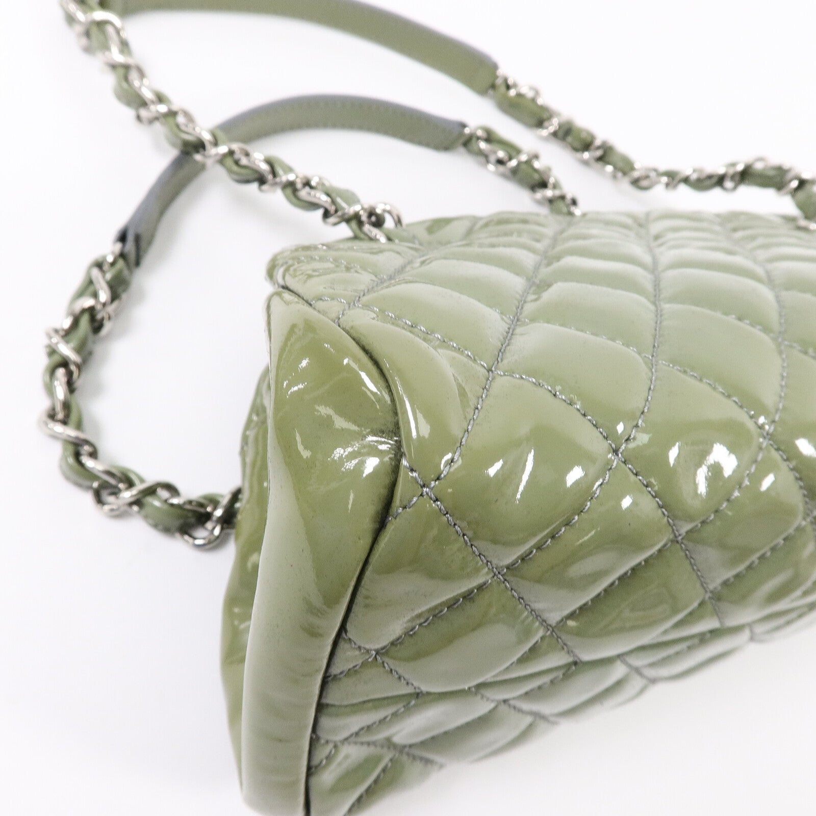 CHANEL 漆皮皮革Chain Shoulder Bag鏈帶肩背袋