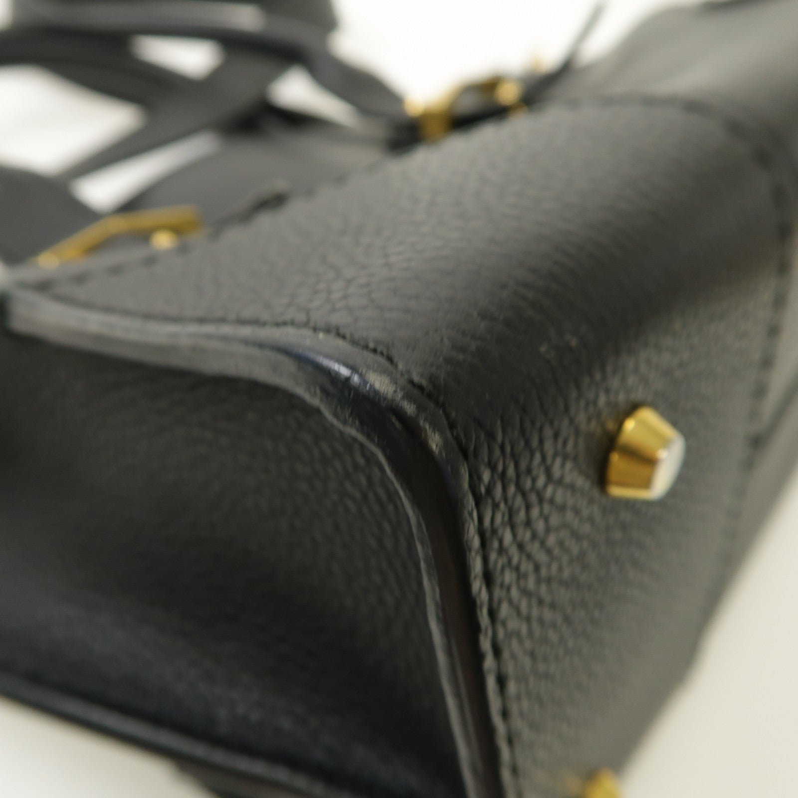 Alexander McQueen 牛皮皮革Alexander Mcqueen金扣手挽肩背兩用袋黑色