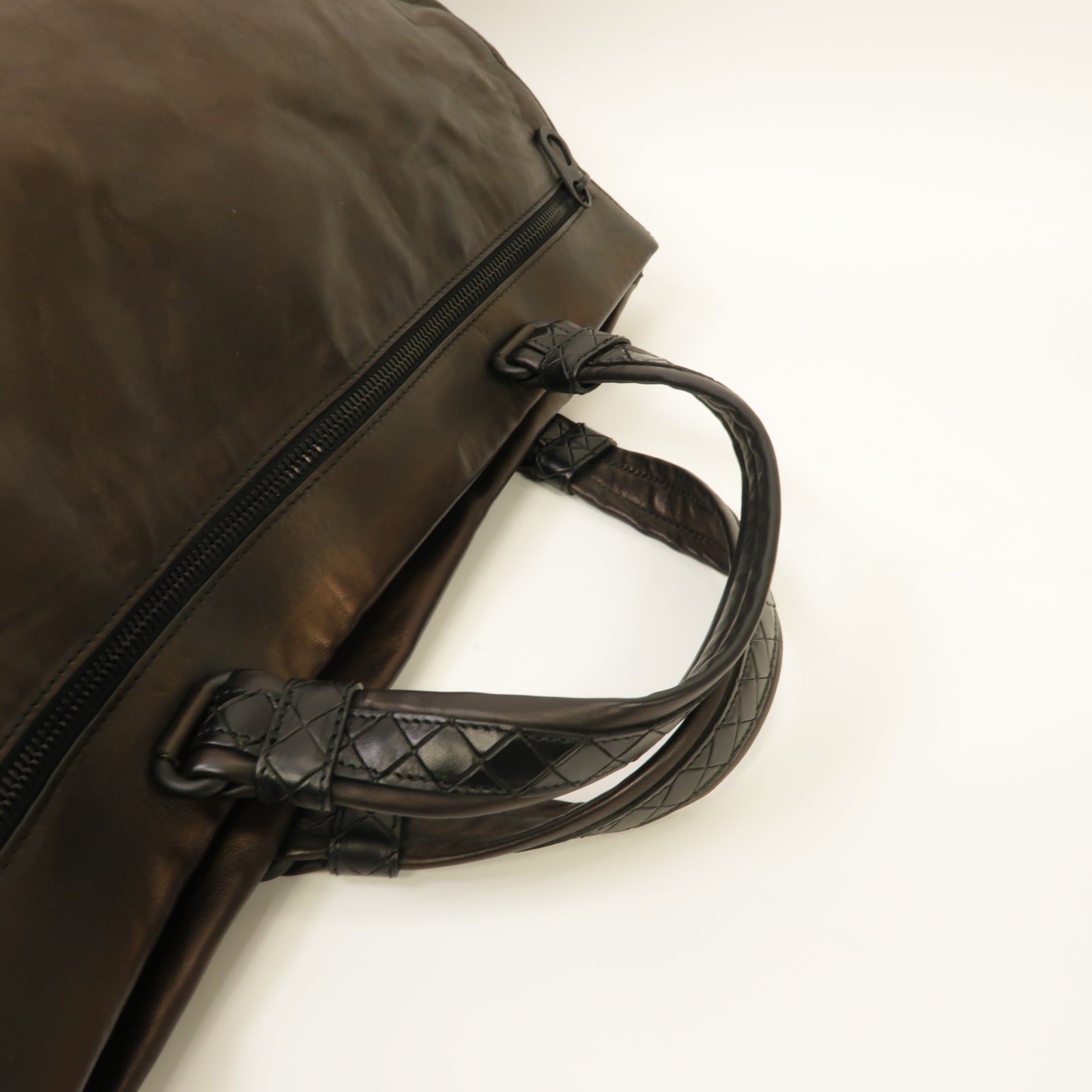 BOTTEGA VENETA 【激減優惠】牛皮皮革Tote Bag手挽袋啡色/黑色