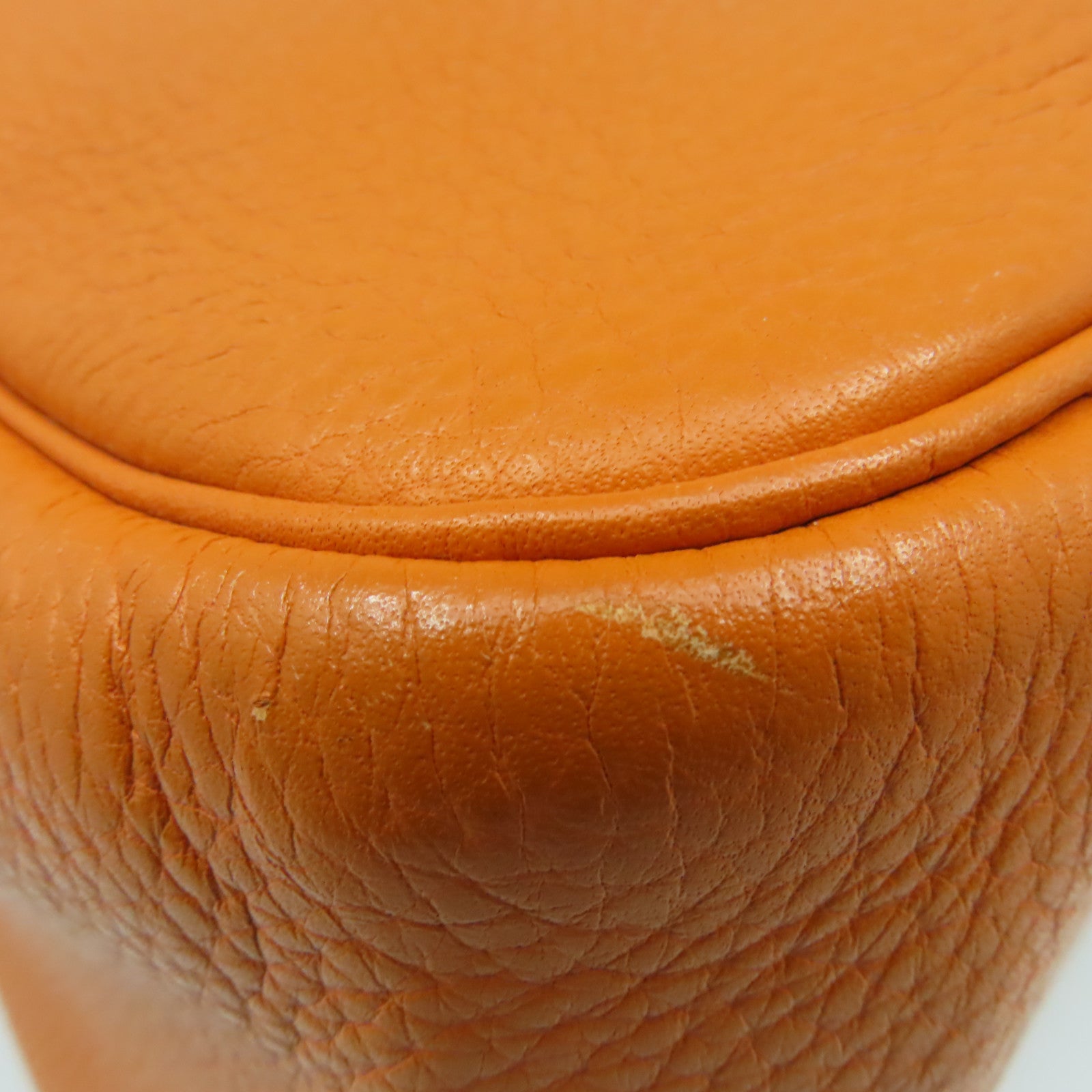 HERMES 【激減優惠】Clemence皮革Lindy 34 Shoulder Bag銀扣手挽肩背兩用袋Orange/橙色