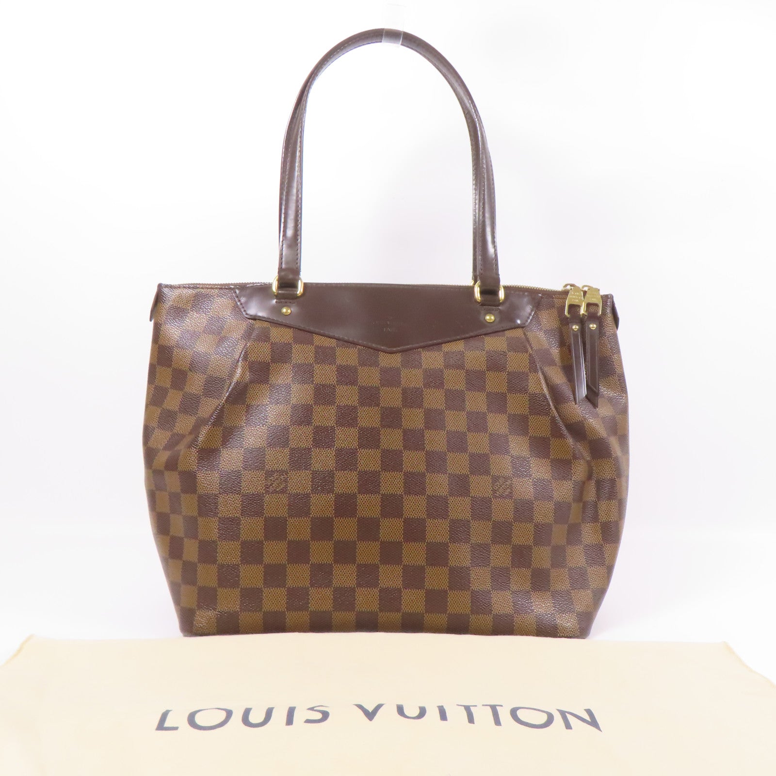 LOUIS VUITTON Damier Westminster GM金扣肩背袋