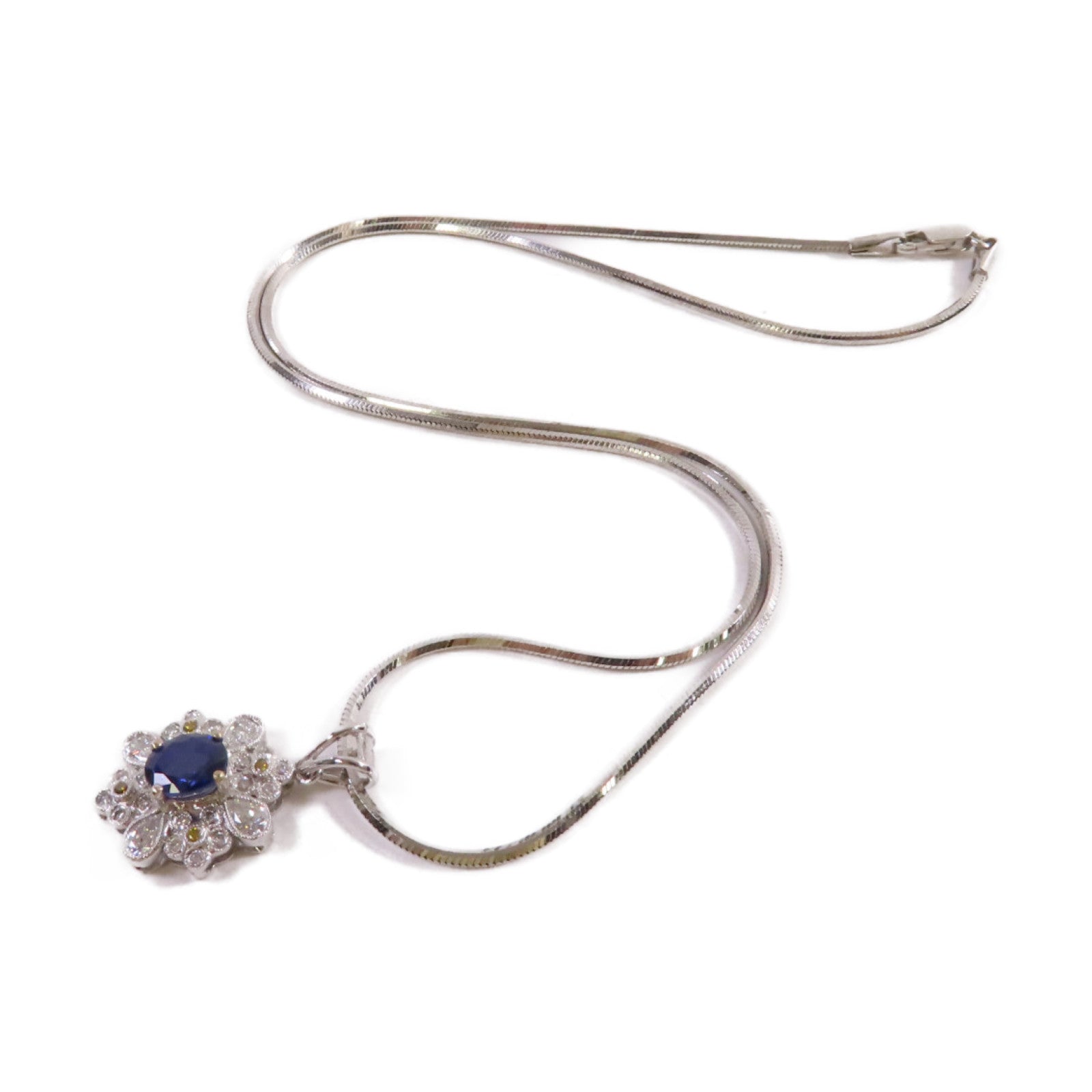 JEWELRY 18K白金/1.07ct藍寶石Sapphire Necklace項鏈