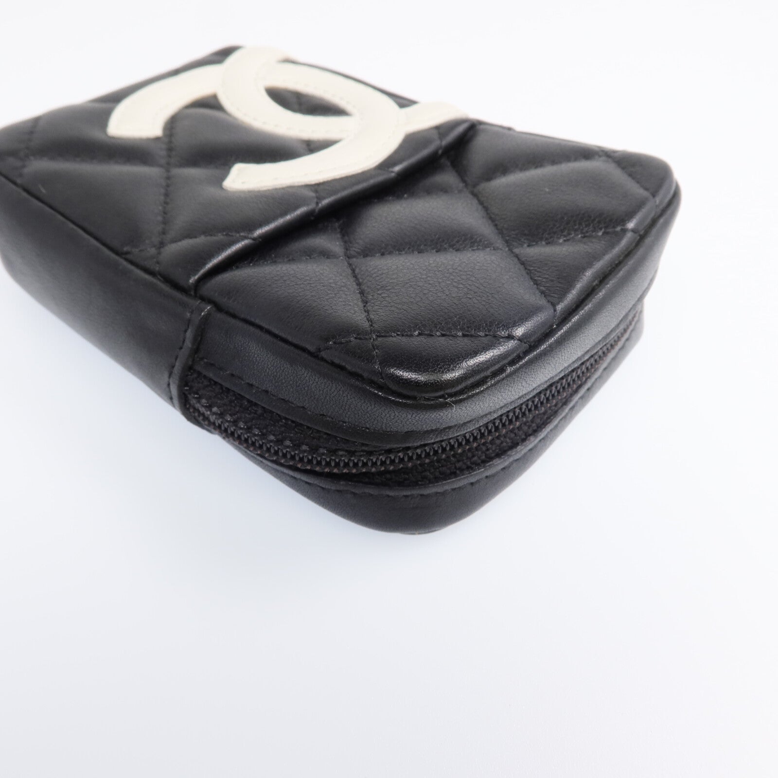 CHANEL 牛皮皮革Cambon Belt Pouch銀扣錢包