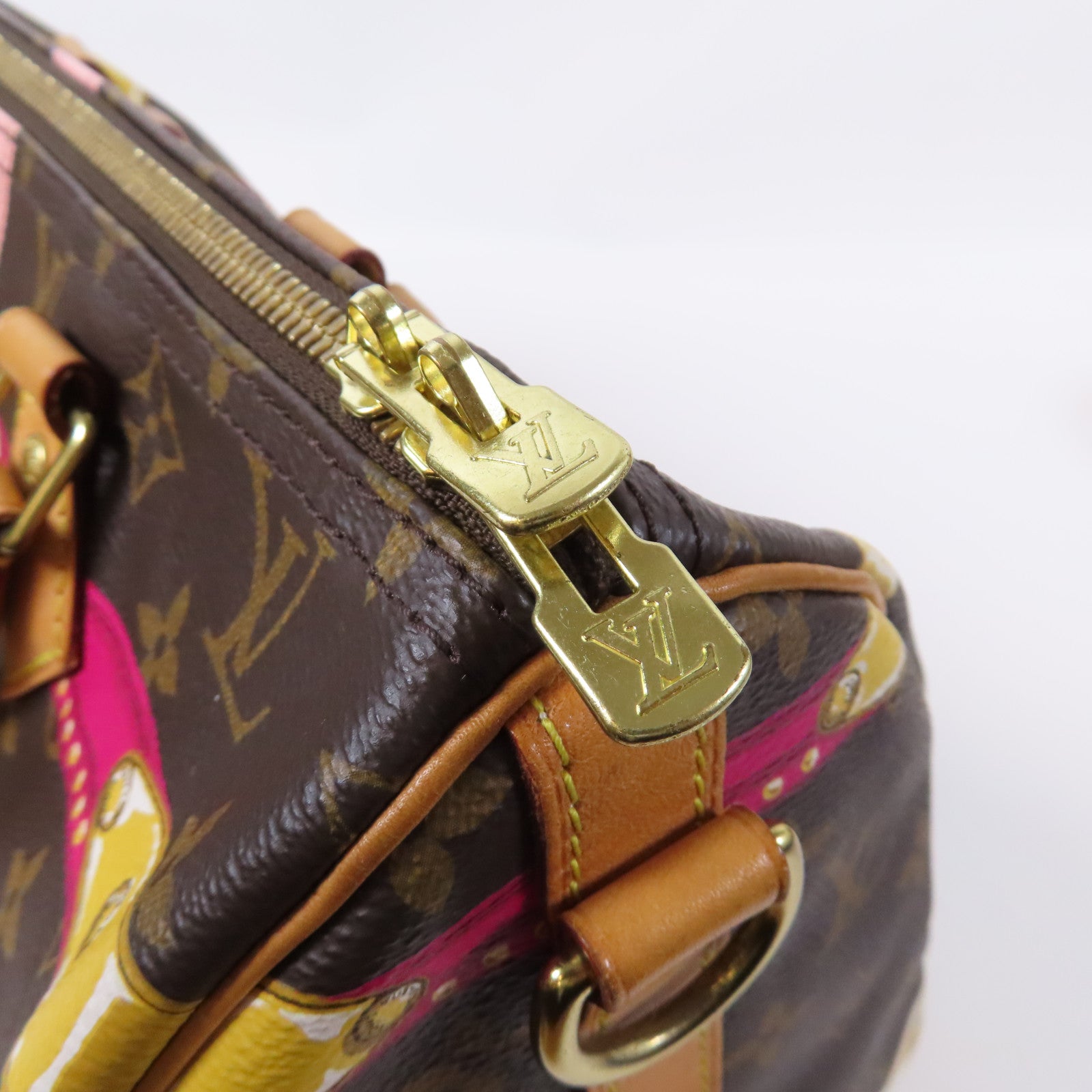LOUIS VUITTON Monogram Summer Trunk Speedy 30金扣手挽肩背兩用袋啡色