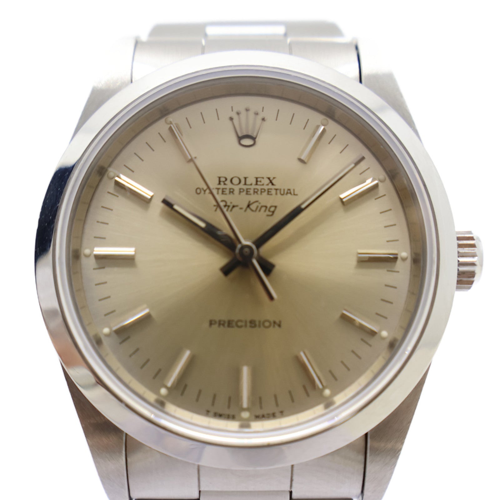ROLEX Air King不鏽鋼手錶自動機芯銀色