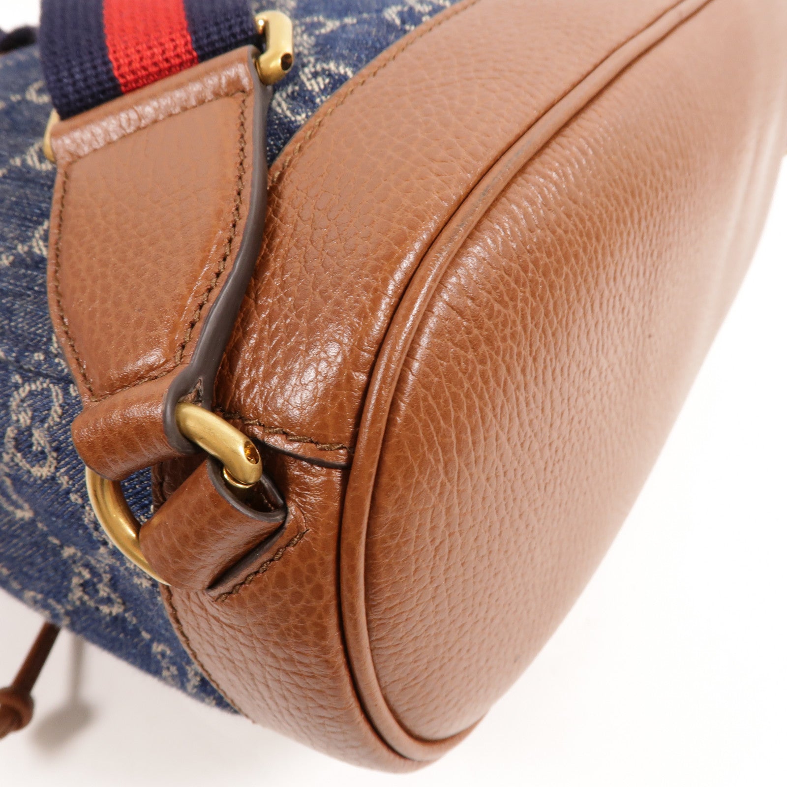 GUCCI Denim/牛皮皮革GG Backpack背包