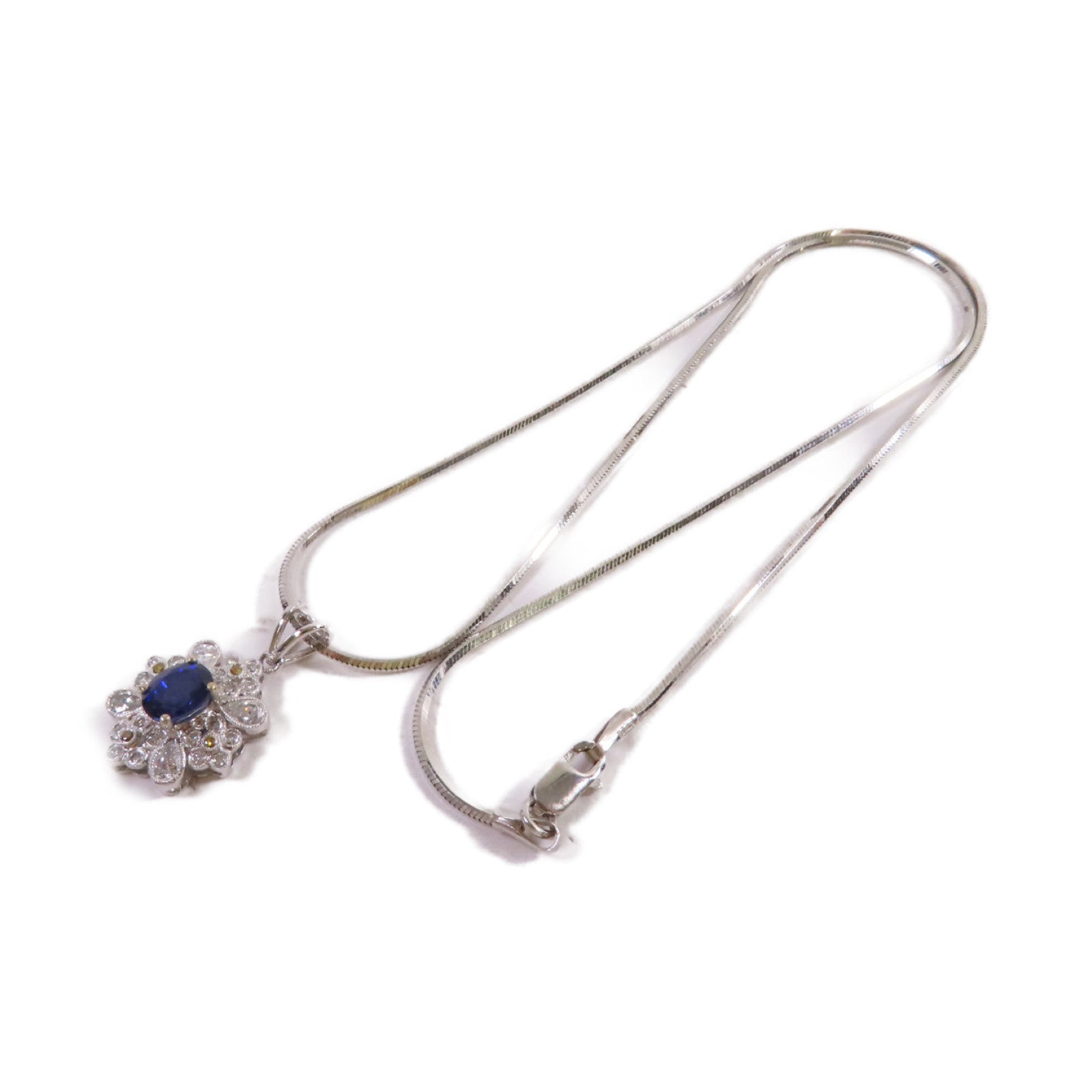 JEWELRY 18K白金/1.07ct藍寶石Sapphire Necklace項鏈