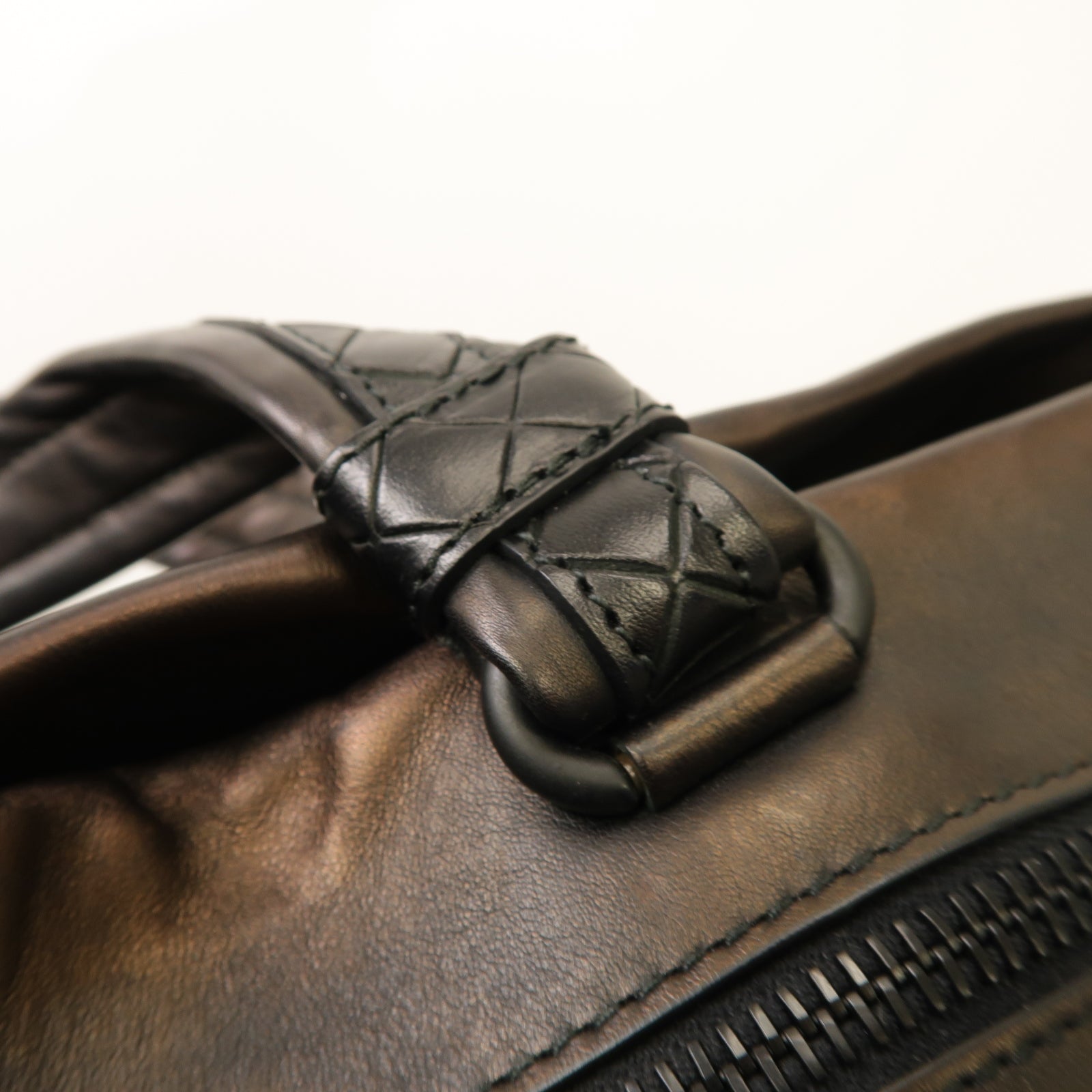 BOTTEGA VENETA 【激減優惠】牛皮皮革Tote Bag手挽袋啡色/黑色