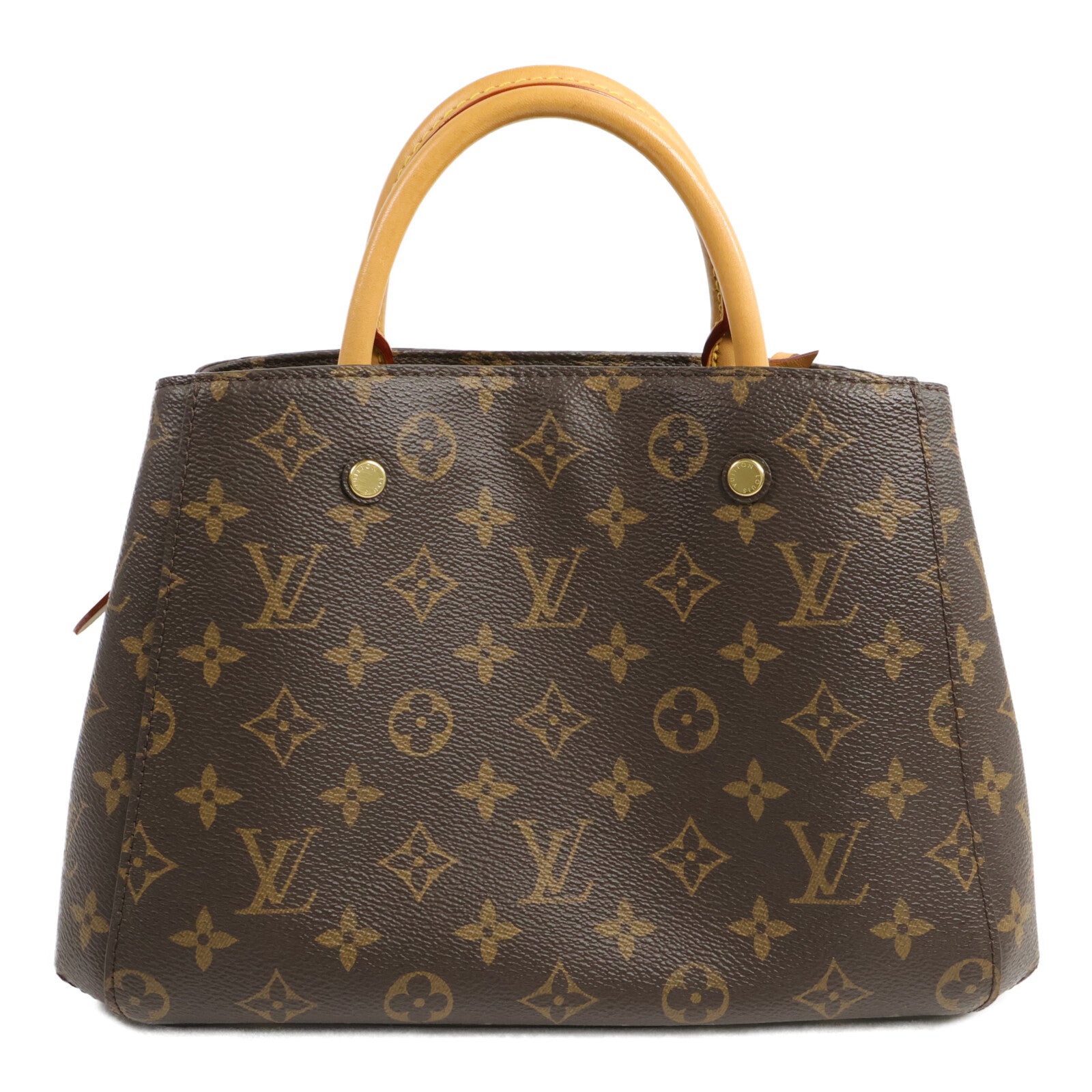 LOUIS VUITTON Monogram Montaigne BB手挽肩背兩用袋棕色