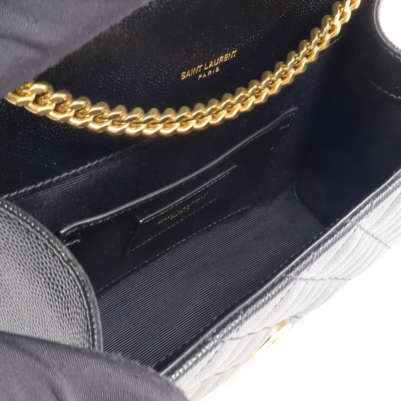 SAINT LAURENT 牛皮皮革Envelope Small Bag金扣鏈帶肩背袋