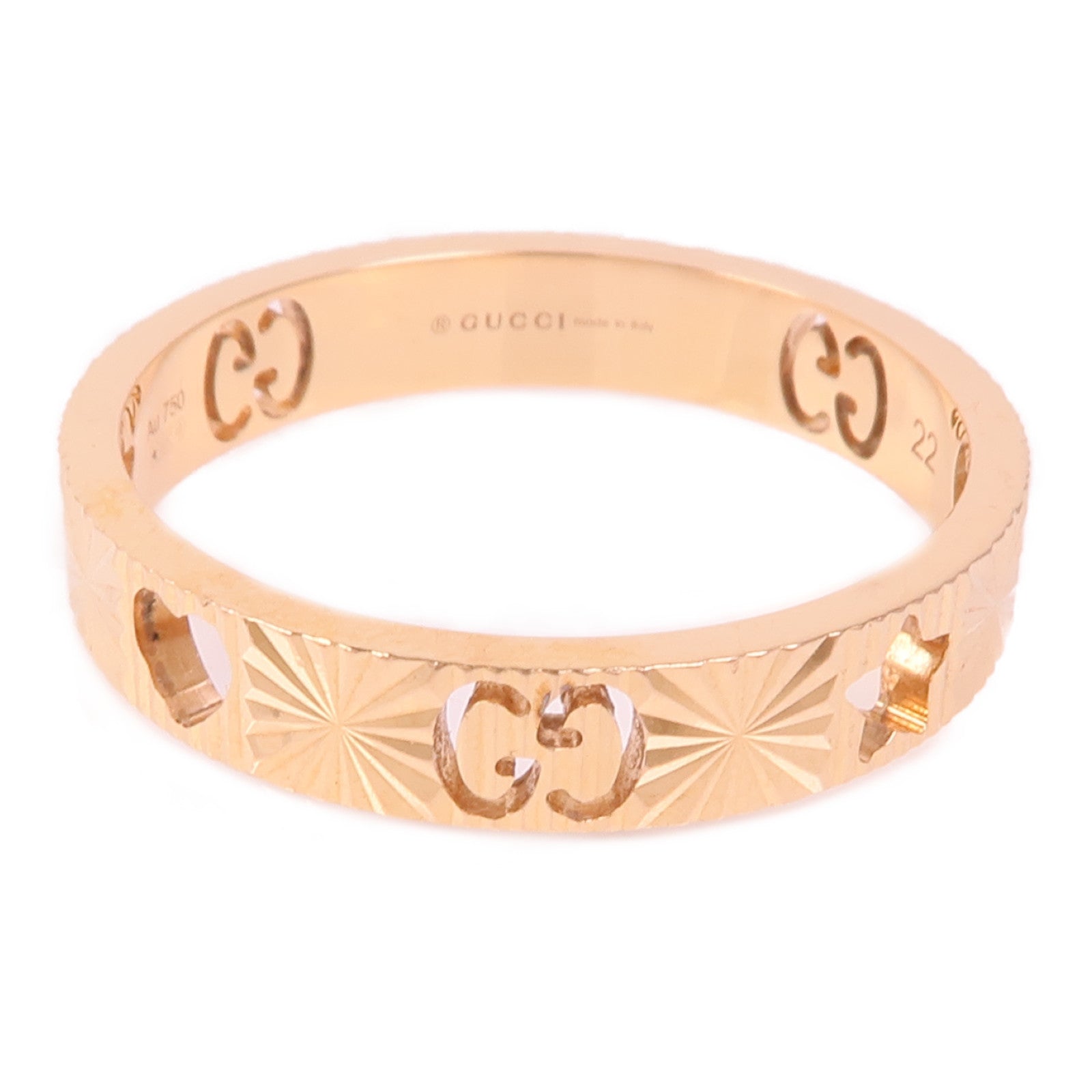 GUCCI 18K玫瑰金Ring戒指US#9.75