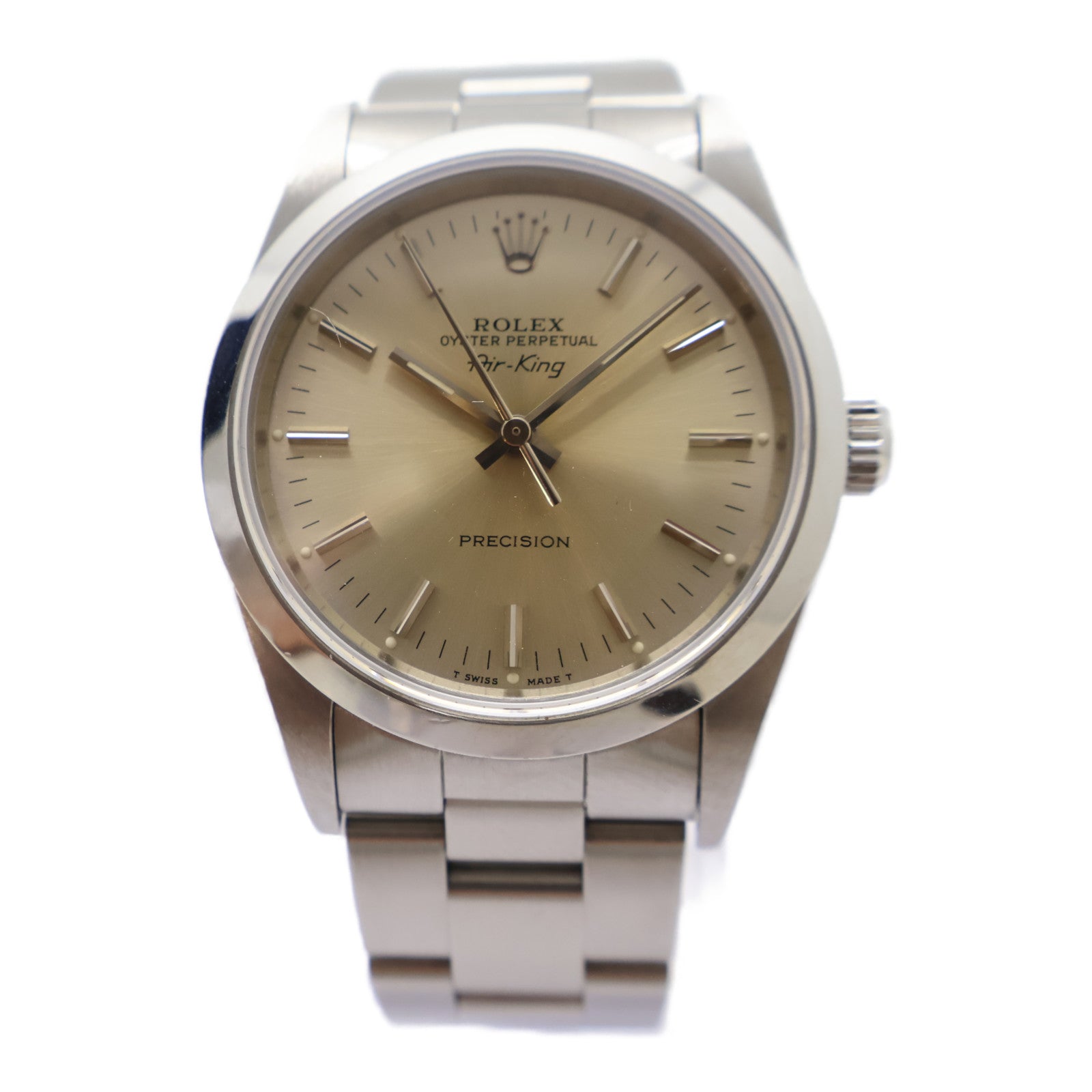 ROLEX Air King不鏽鋼手錶自動機芯銀色