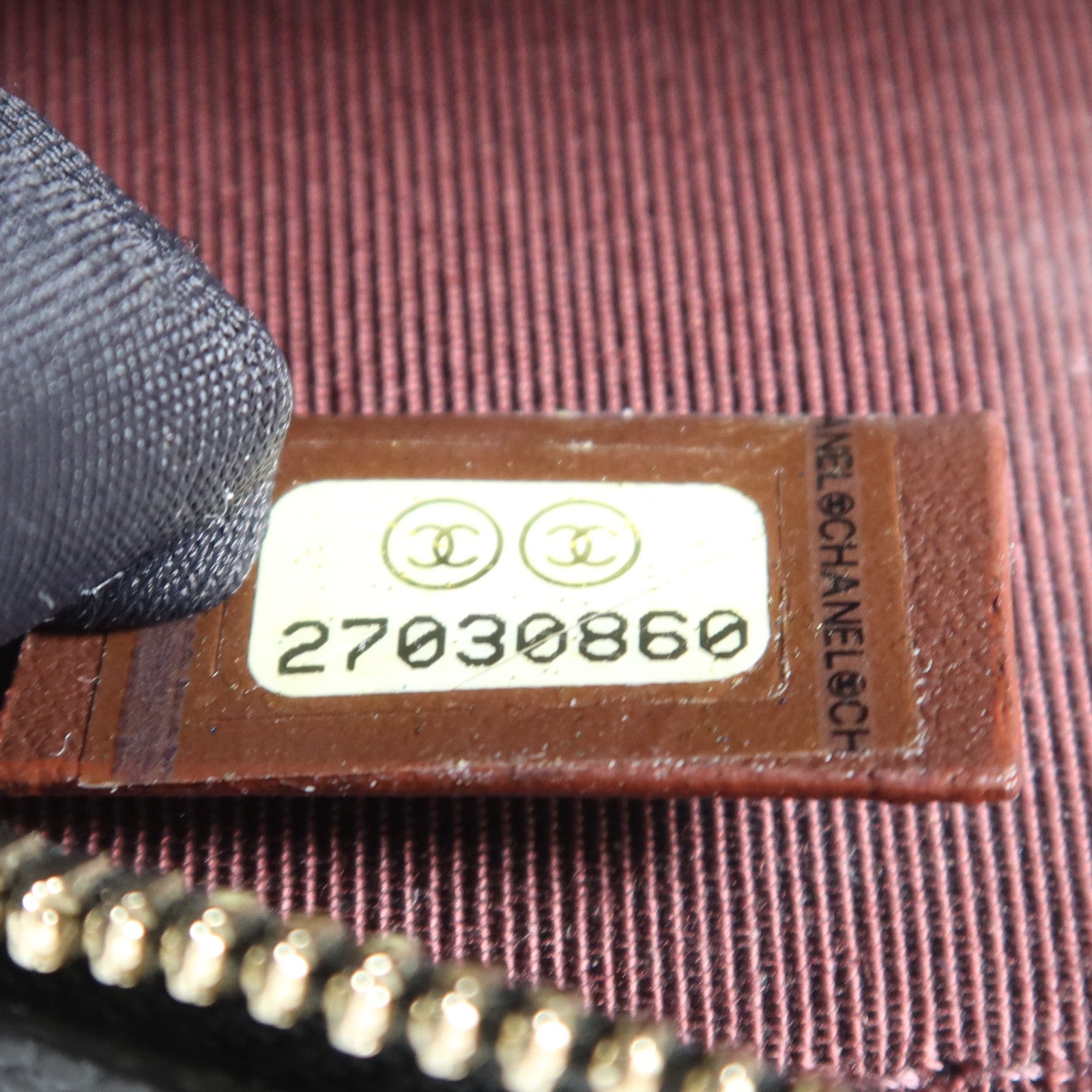 CHANEL 牛皮皮革Phone Bag金扣鏈帶肩背袋