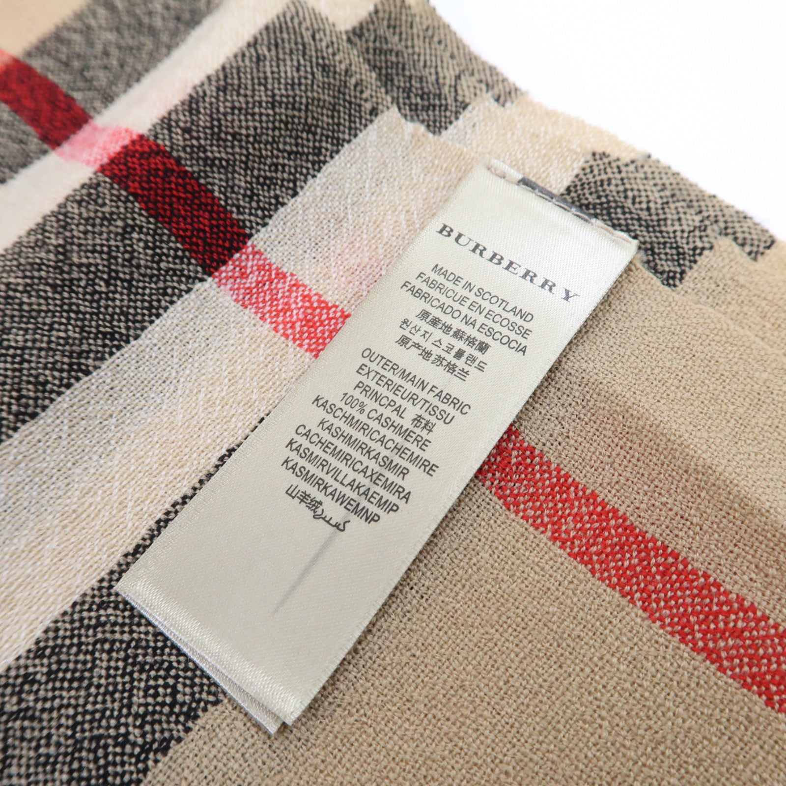 BURBERRY 羊絨Scarf圍巾啡色