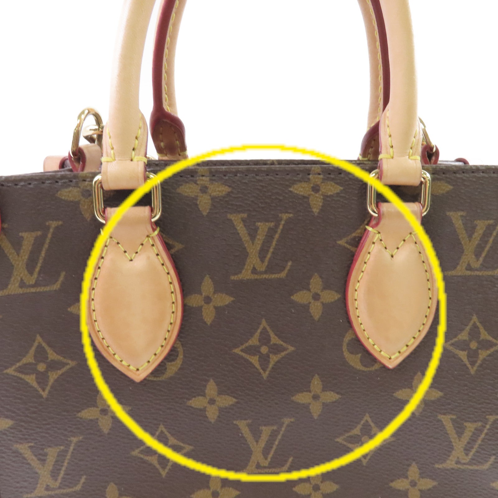 LOUIS VUITTON 【激減優惠】Monogram Sac Plat BB 2Way Shoulder Bag金扣手挽肩背兩用袋啡色
