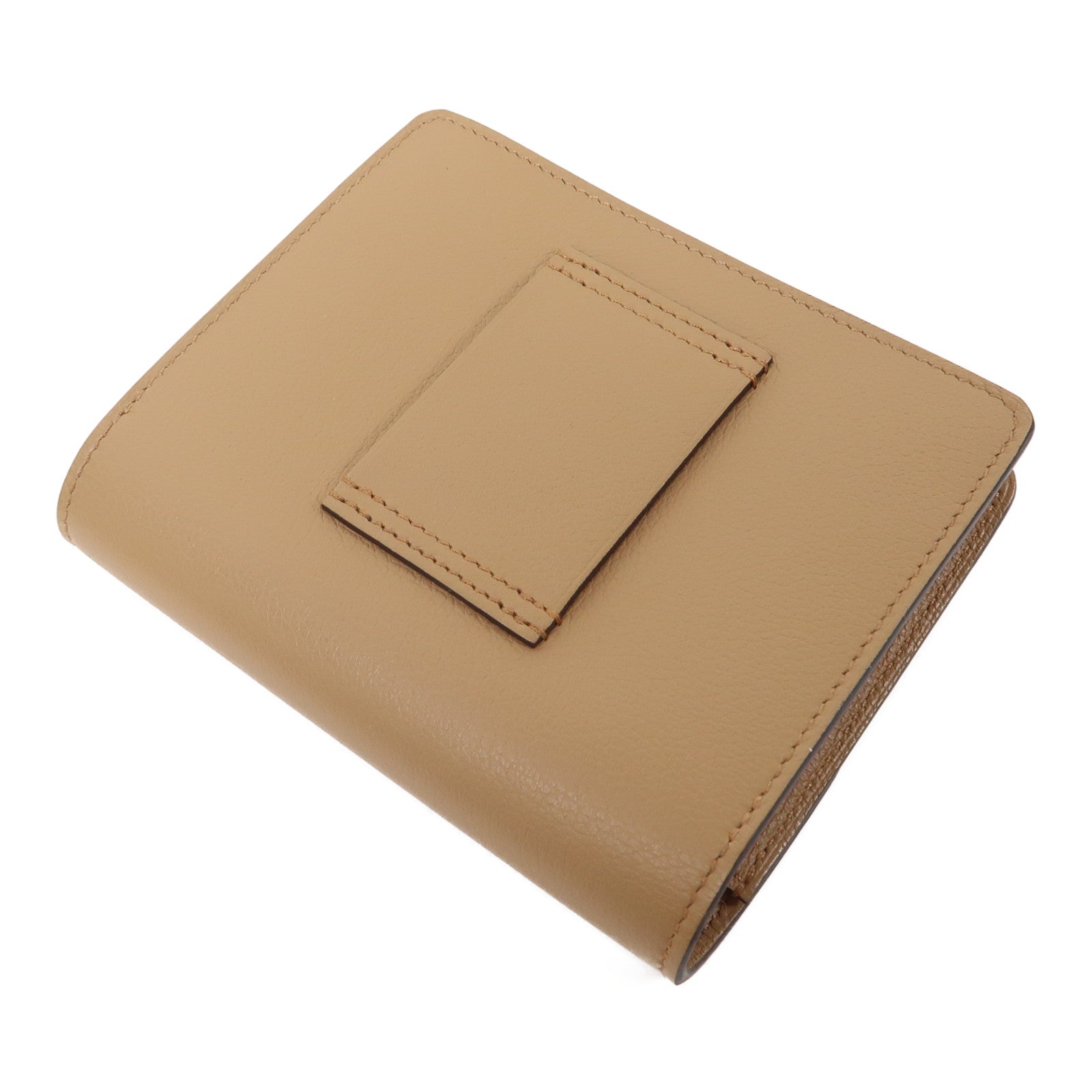 HERMES 【激減優惠】Evercolor皮革Roulis Slim Wallet銀扣錢包淺啡色/黃色