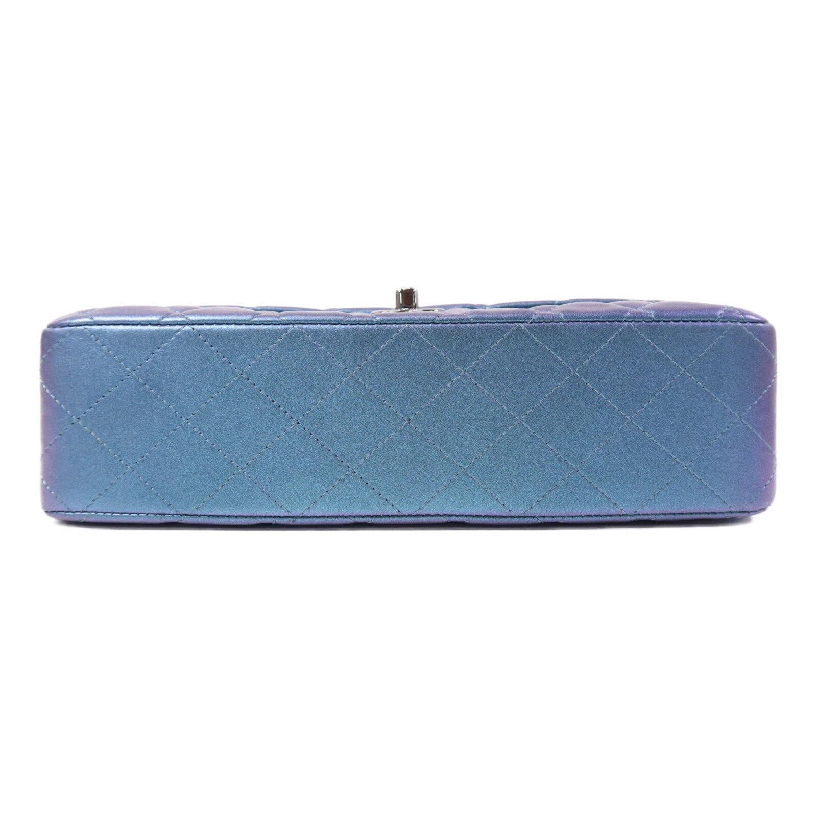 CHANEL 羊皮皮革Classic Flap Iridescent銀扣鏈帶肩背袋