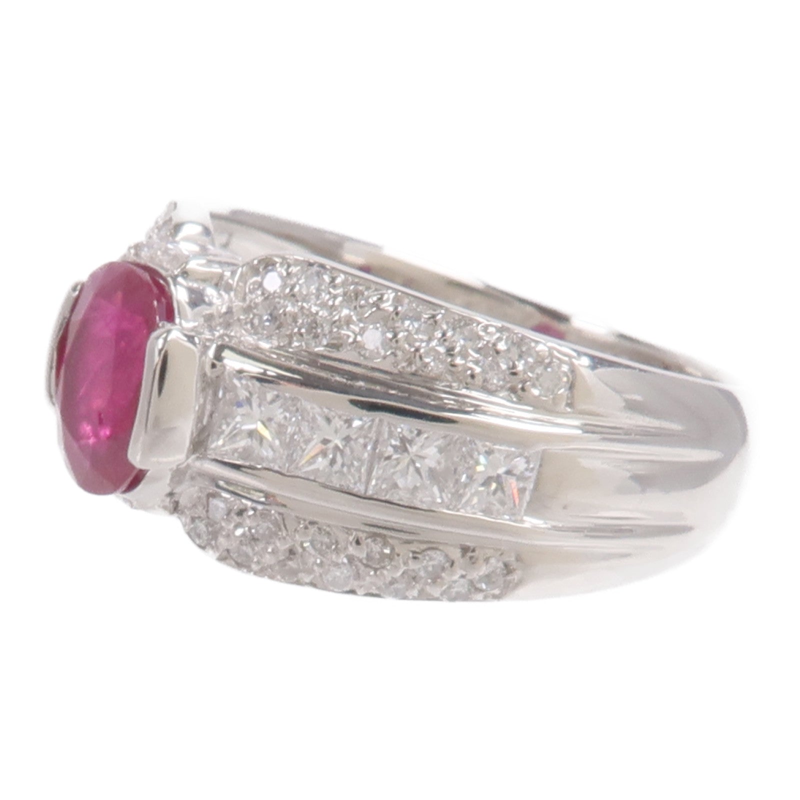 JEWELRY PT900鉑金Ruby Diamond Ring紅寶石鑽石戒指