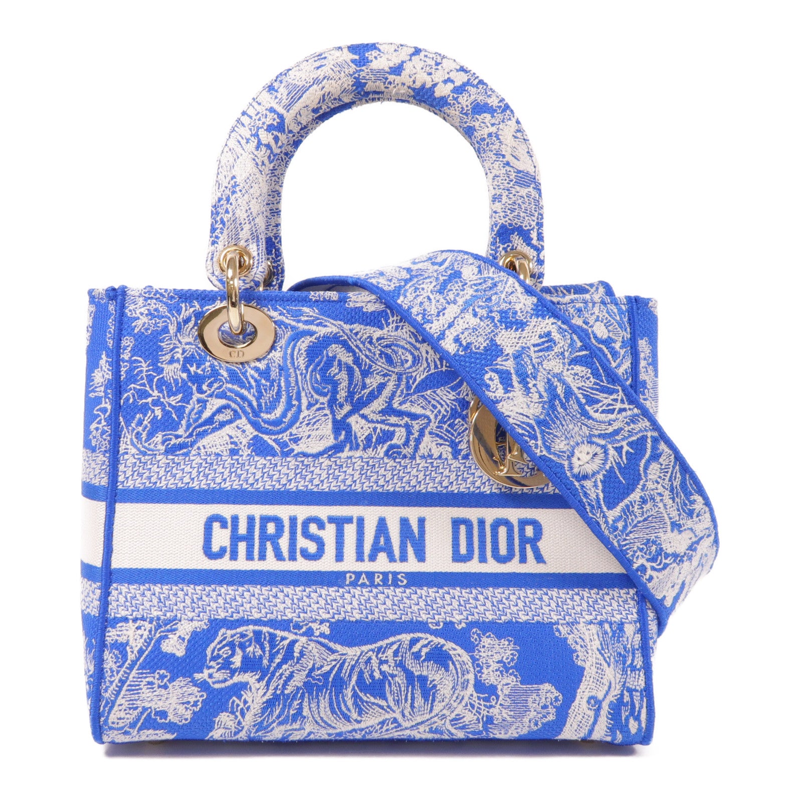 Dior 【激減優惠】帆布Lady D-Lite金扣手挽肩背兩用袋