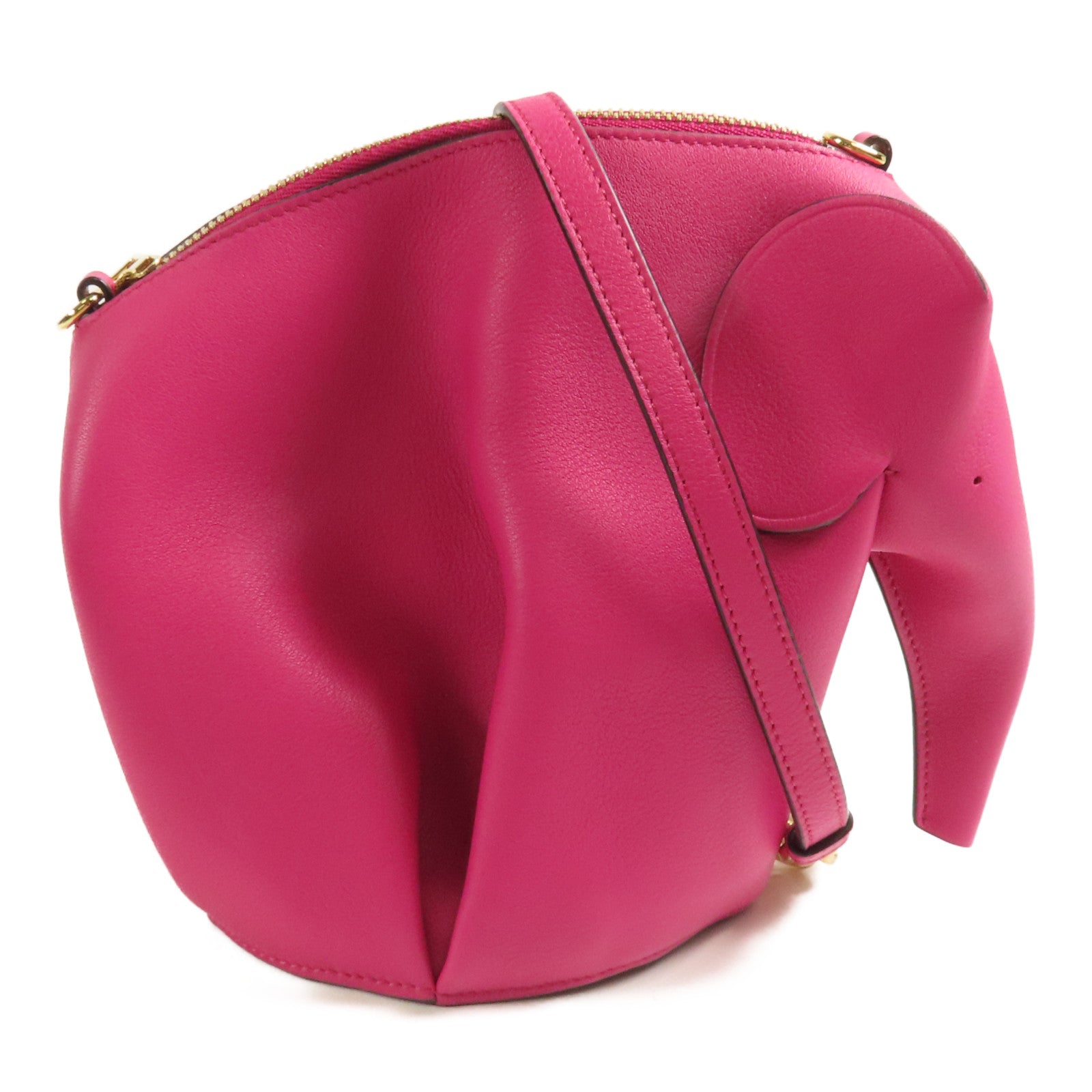 LOEWE 牛皮皮革Elephant Bag金扣肩背袋