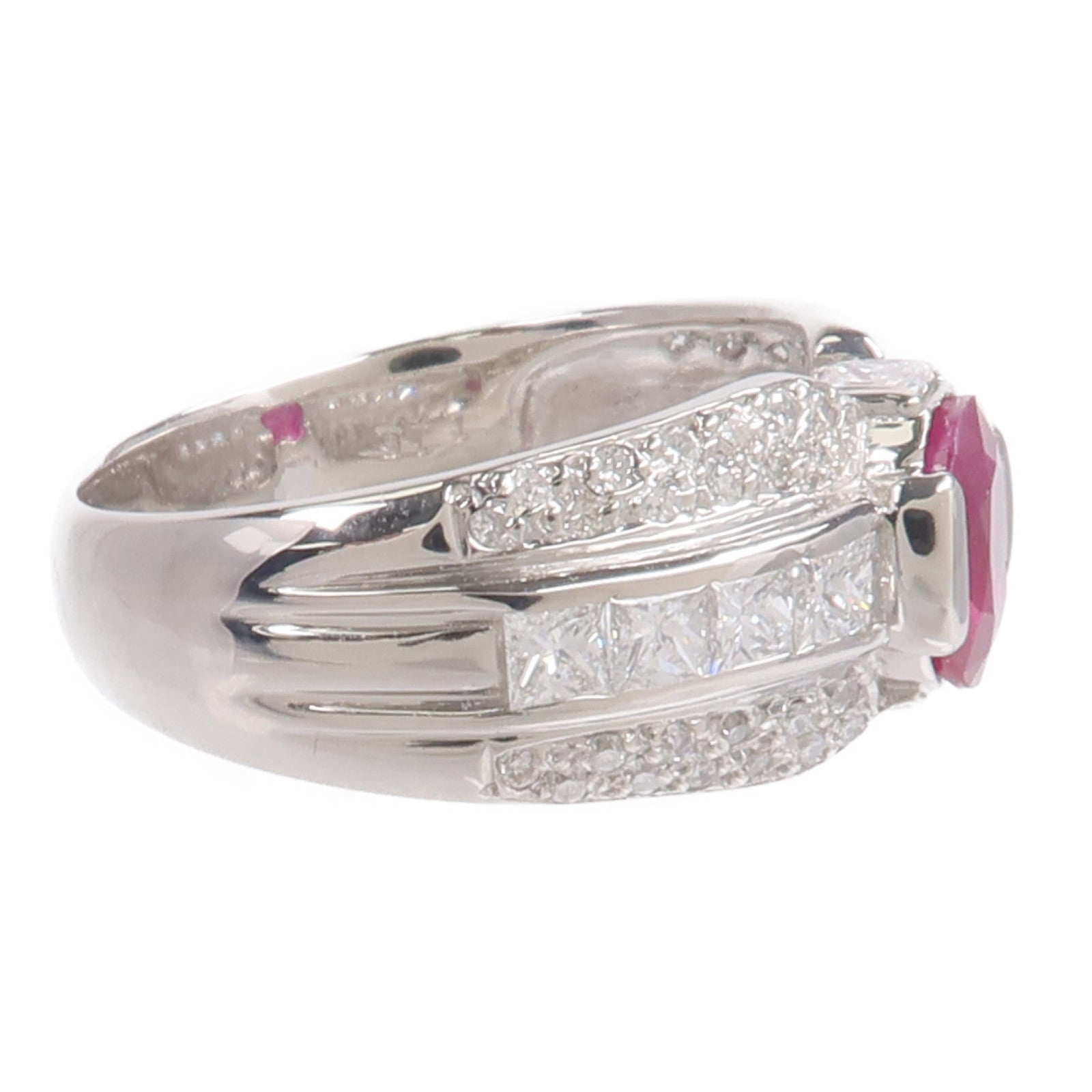 JEWELRY PT900鉑金Ruby Diamond Ring紅寶石鑽石戒指