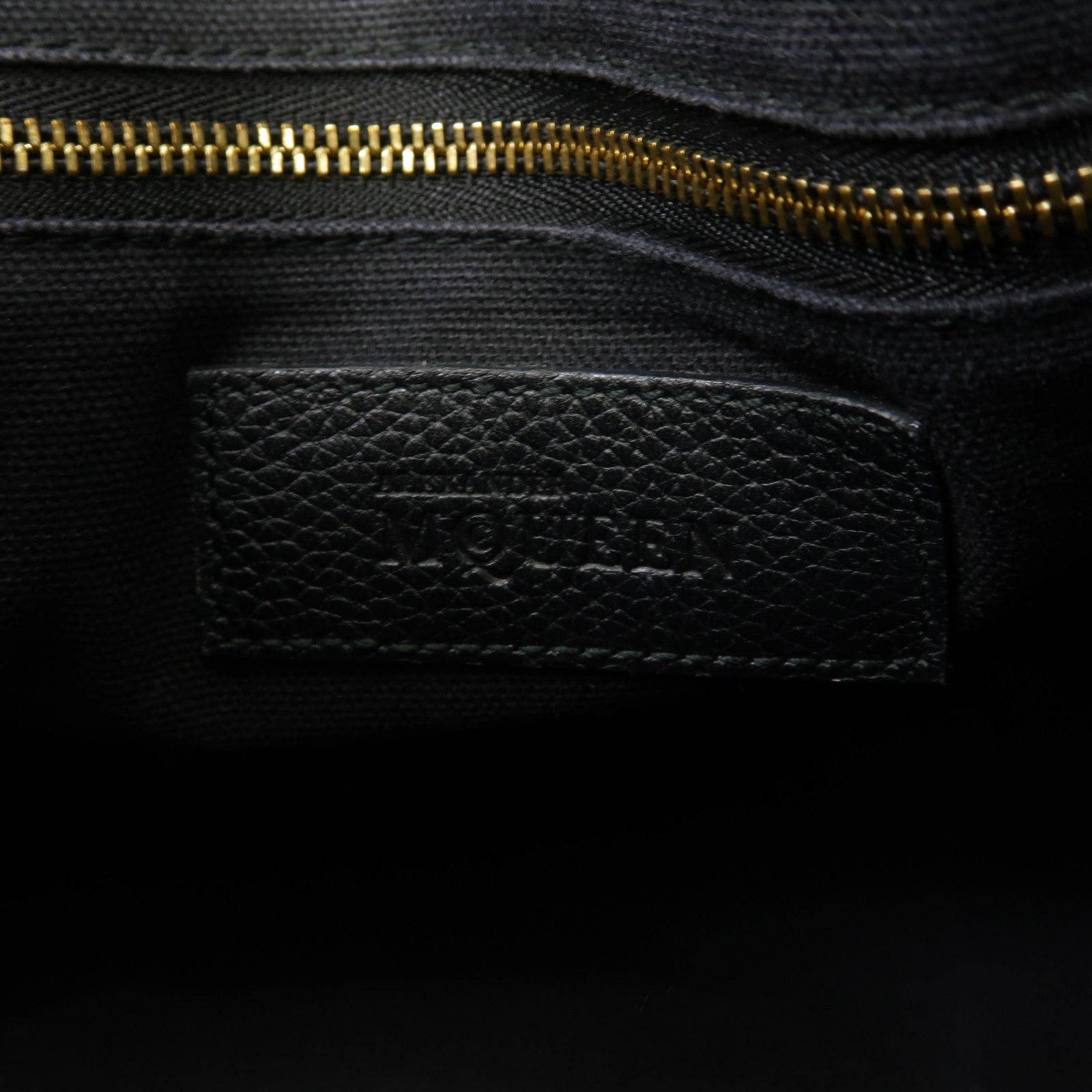 Alexander McQueen 牛皮皮革Alexander Mcqueen金扣手挽肩背兩用袋黑色