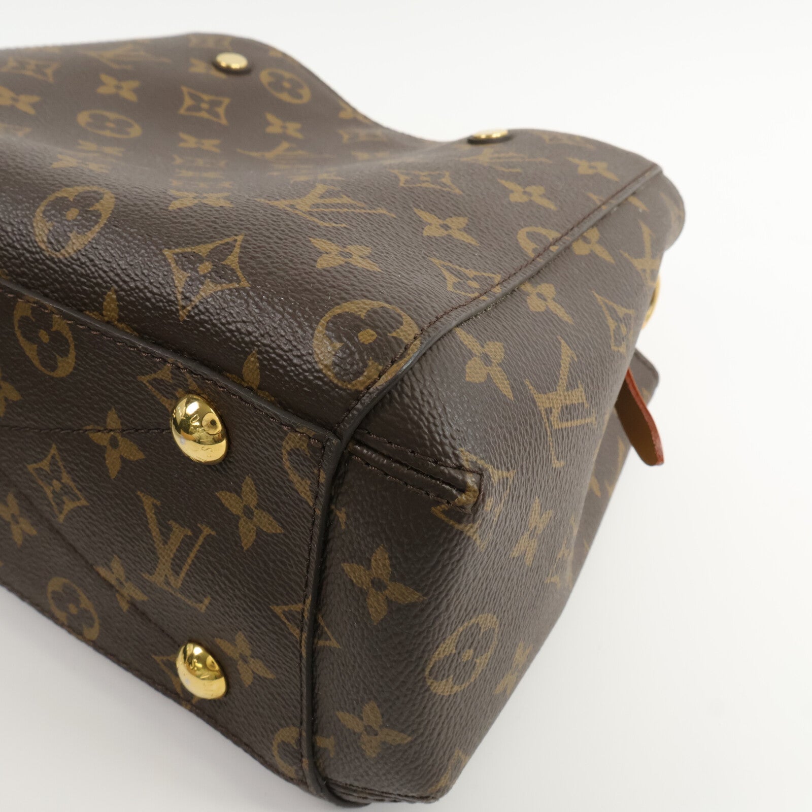 LOUIS VUITTON Monogram Montaigne BB手挽肩背兩用袋棕色