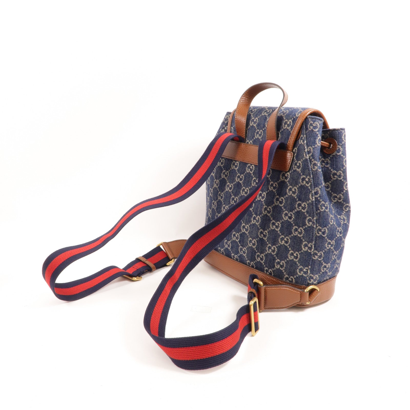 GUCCI Denim/牛皮皮革GG Backpack背包