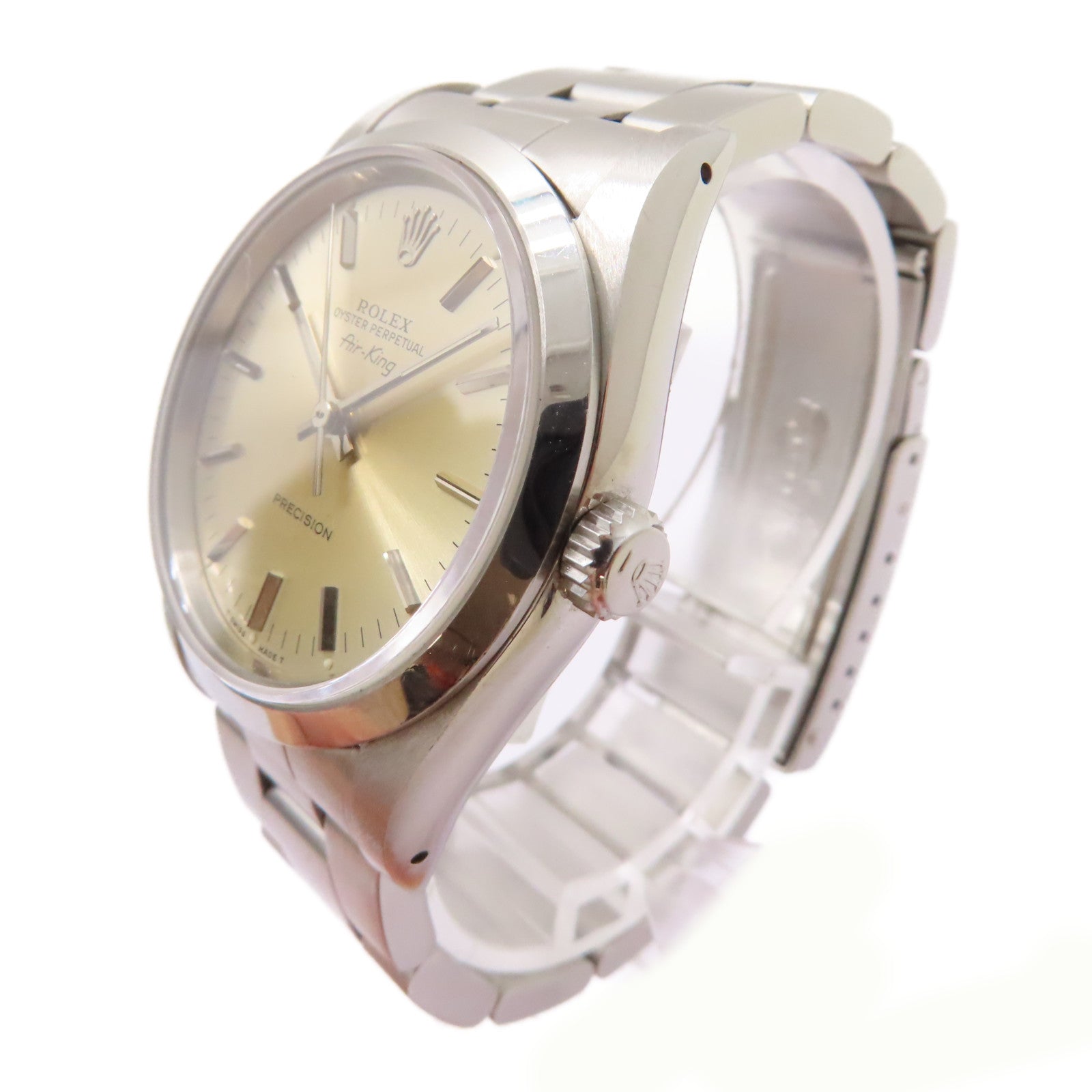 ROLEX Air King不鏽鋼手錶自動機芯銀色
