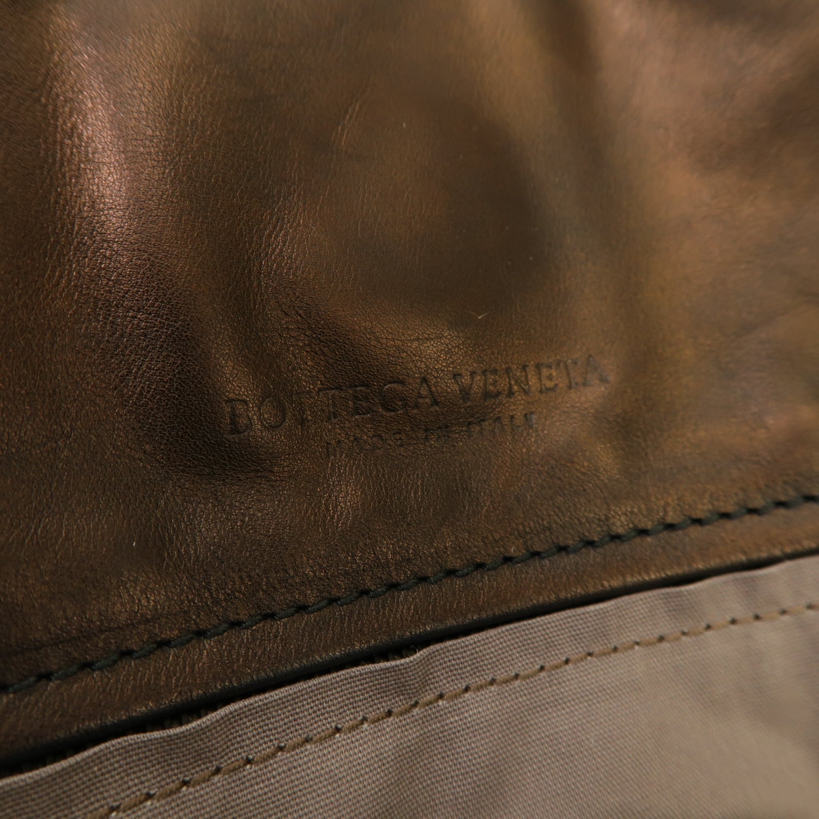 BOTTEGA VENETA 【激減優惠】牛皮皮革Tote Bag手挽袋啡色/黑色