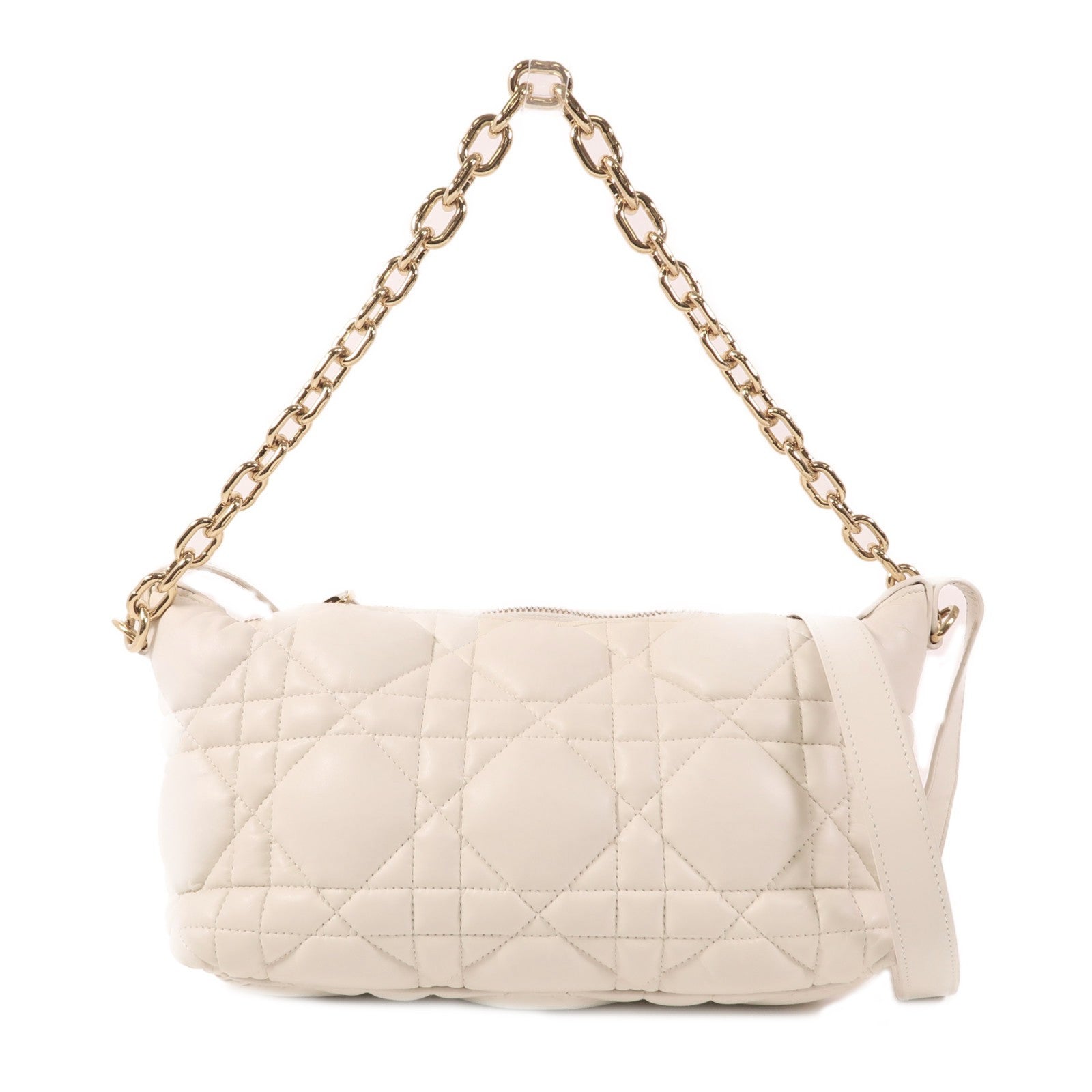 Dior 羊皮皮革Shoulder Bag金扣手挽肩背兩用袋