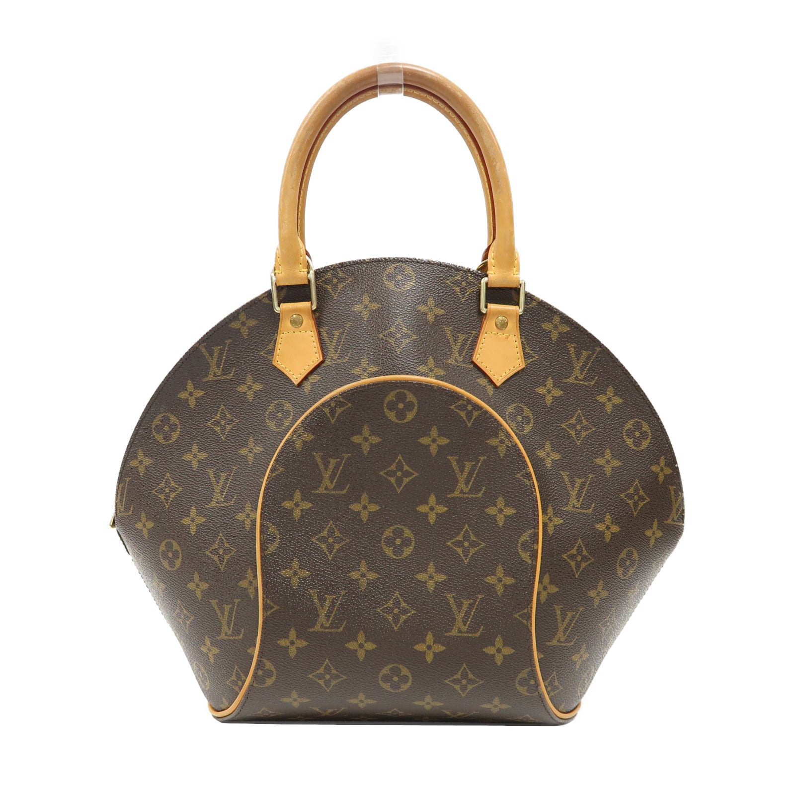LOUIS VUITTON 【激減優惠】Monogram Elipse MM金扣手挽袋啡色