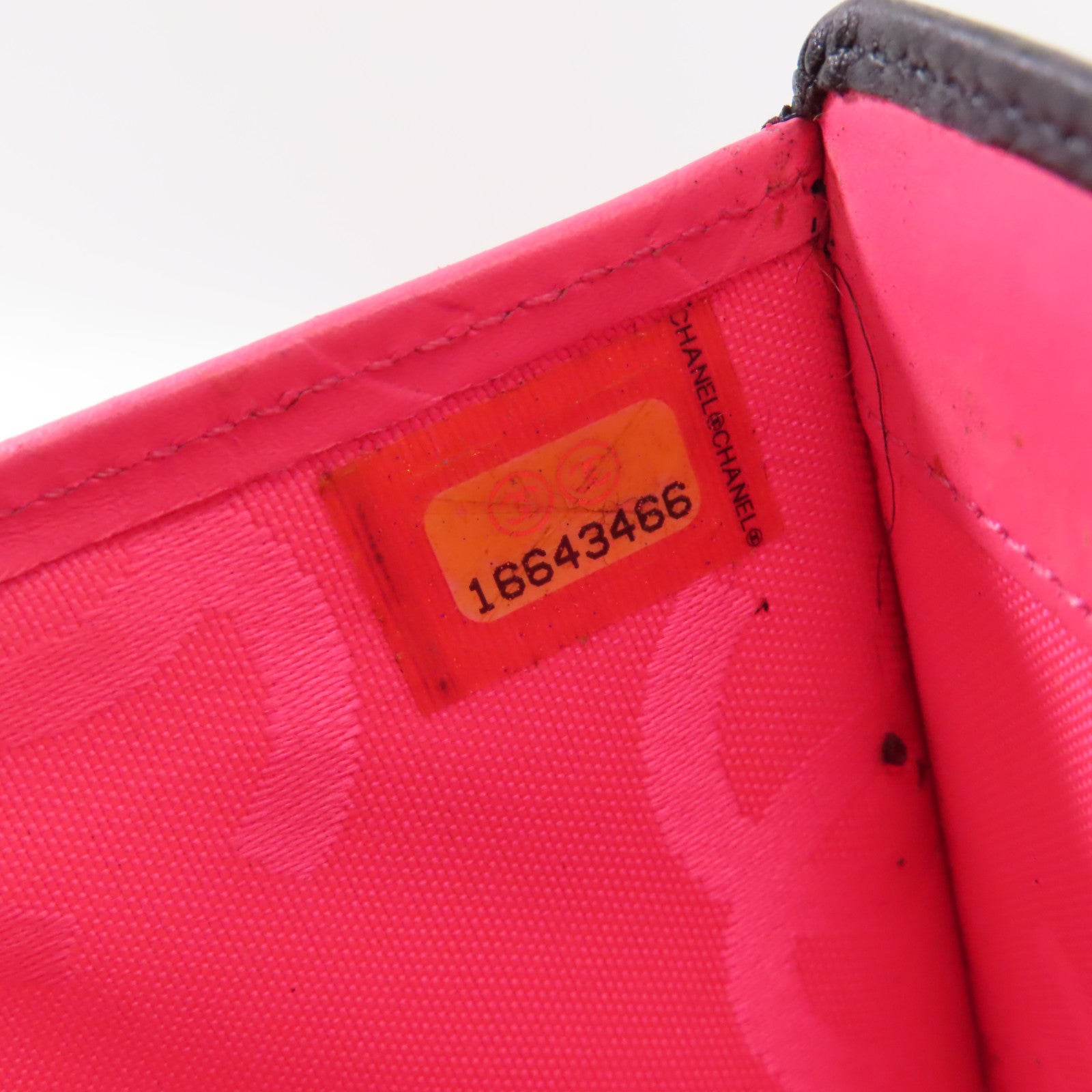 CHANEL 菱格牛皮皮革Cambon Wallet銀扣長錢包黑色