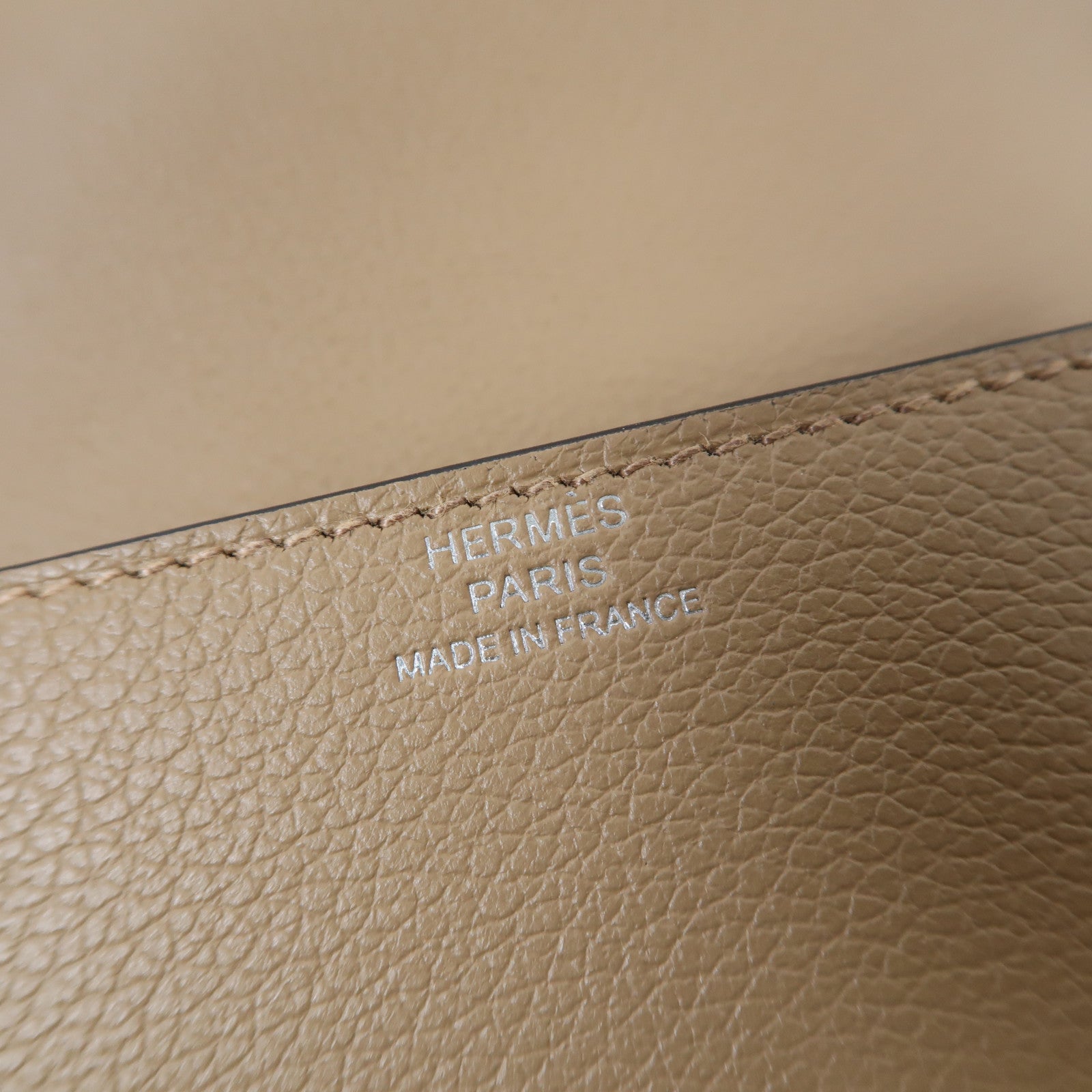 HERMES 【激減優惠】Evercolor皮革Roulis Slim Wallet銀扣錢包淺啡色/黃色