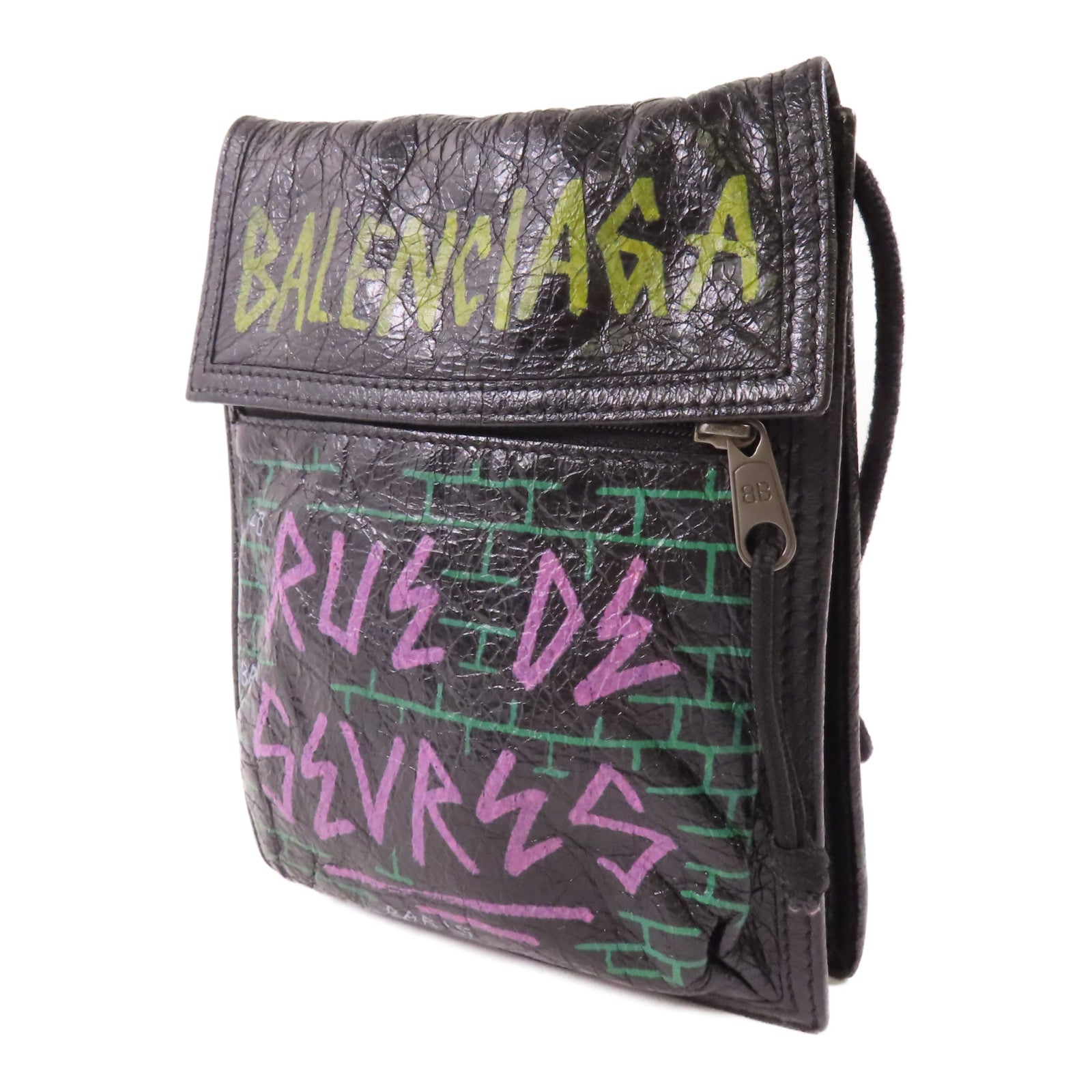 BALENCIAGA 【激減優惠】牛皮皮革Pouch Graffiti肩背袋