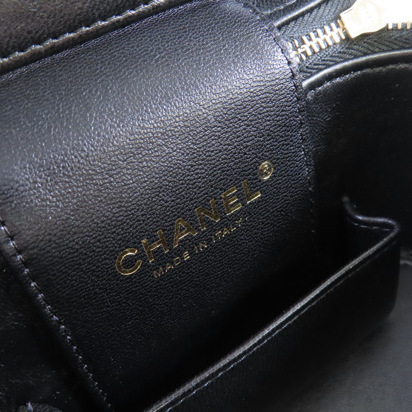 CHANEL 【激減優惠】菱格Caviar皮革Vanity Case 2Way Shoulder Bag金扣鏈帶手挽肩背兩用袋黑色