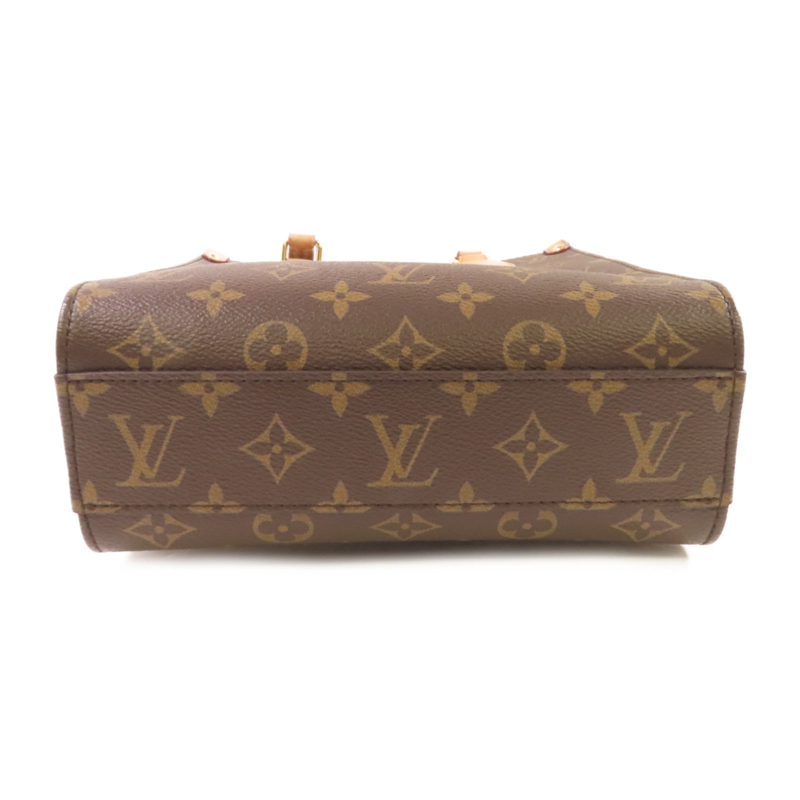 LOUIS VUITTON 【激減優惠】Monogram Sac Plat BB 2Way Shoulder Bag金扣手挽肩背兩用袋啡色