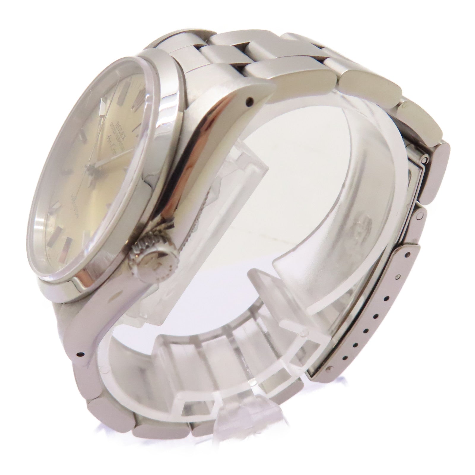 ROLEX Air King不鏽鋼手錶自動機芯銀色