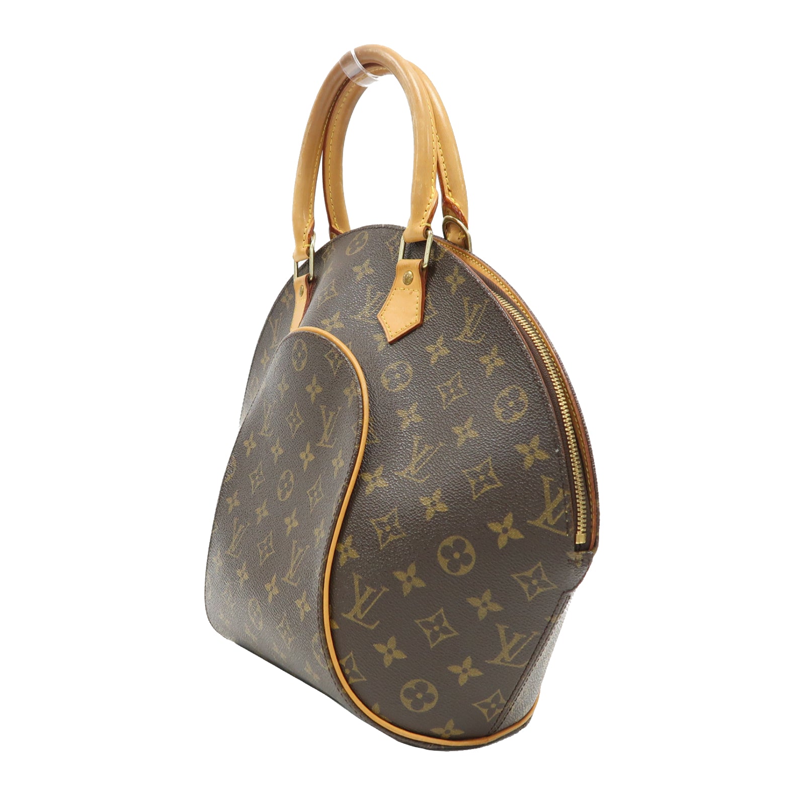LOUIS VUITTON 【激減優惠】Monogram Elipse MM金扣手挽袋啡色