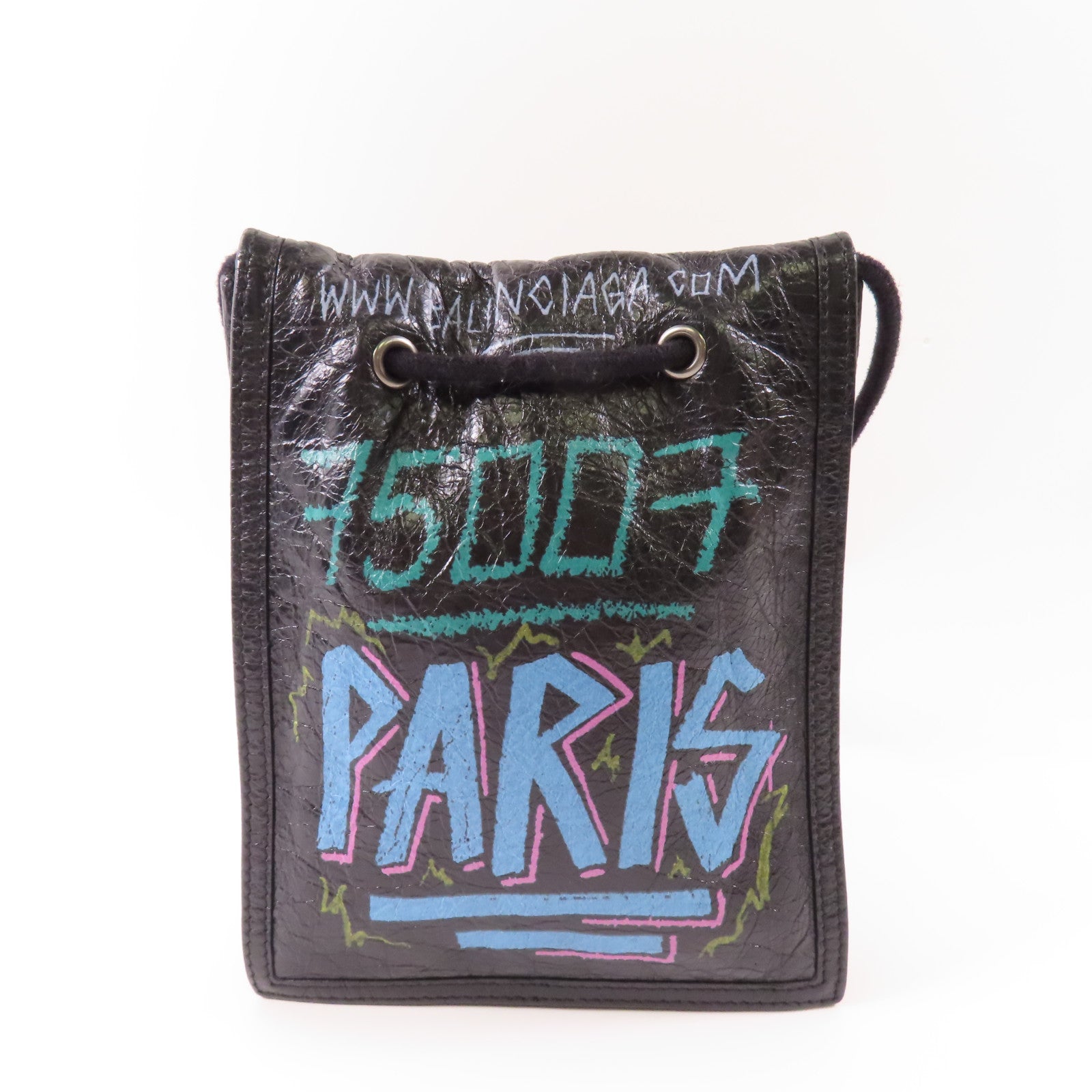 BALENCIAGA 【激減優惠】牛皮皮革Pouch Graffiti肩背袋