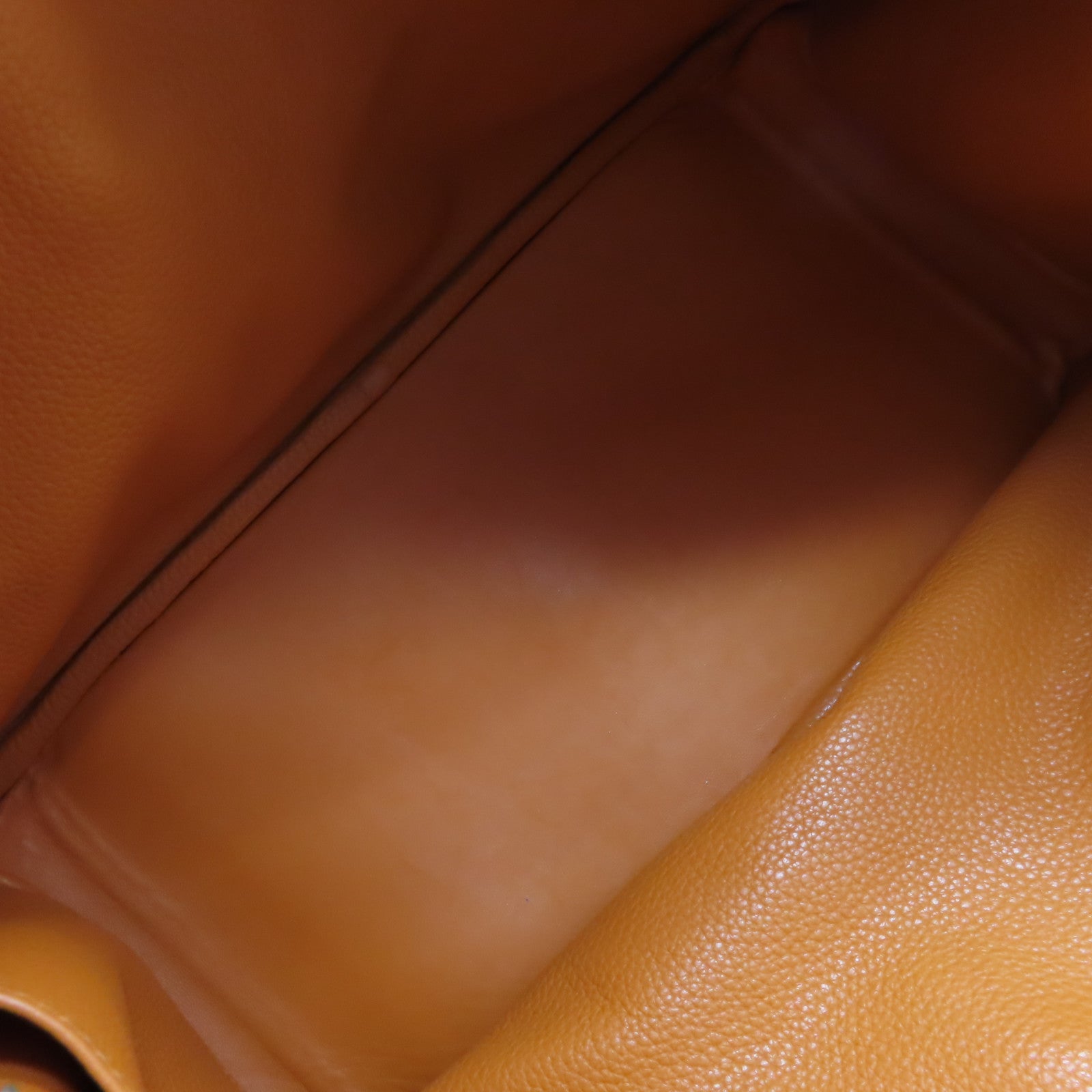 HERMES 【激減優惠】Clemence皮革Lindy 34 Shoulder Bag銀扣手挽肩背兩用袋Orange/橙色