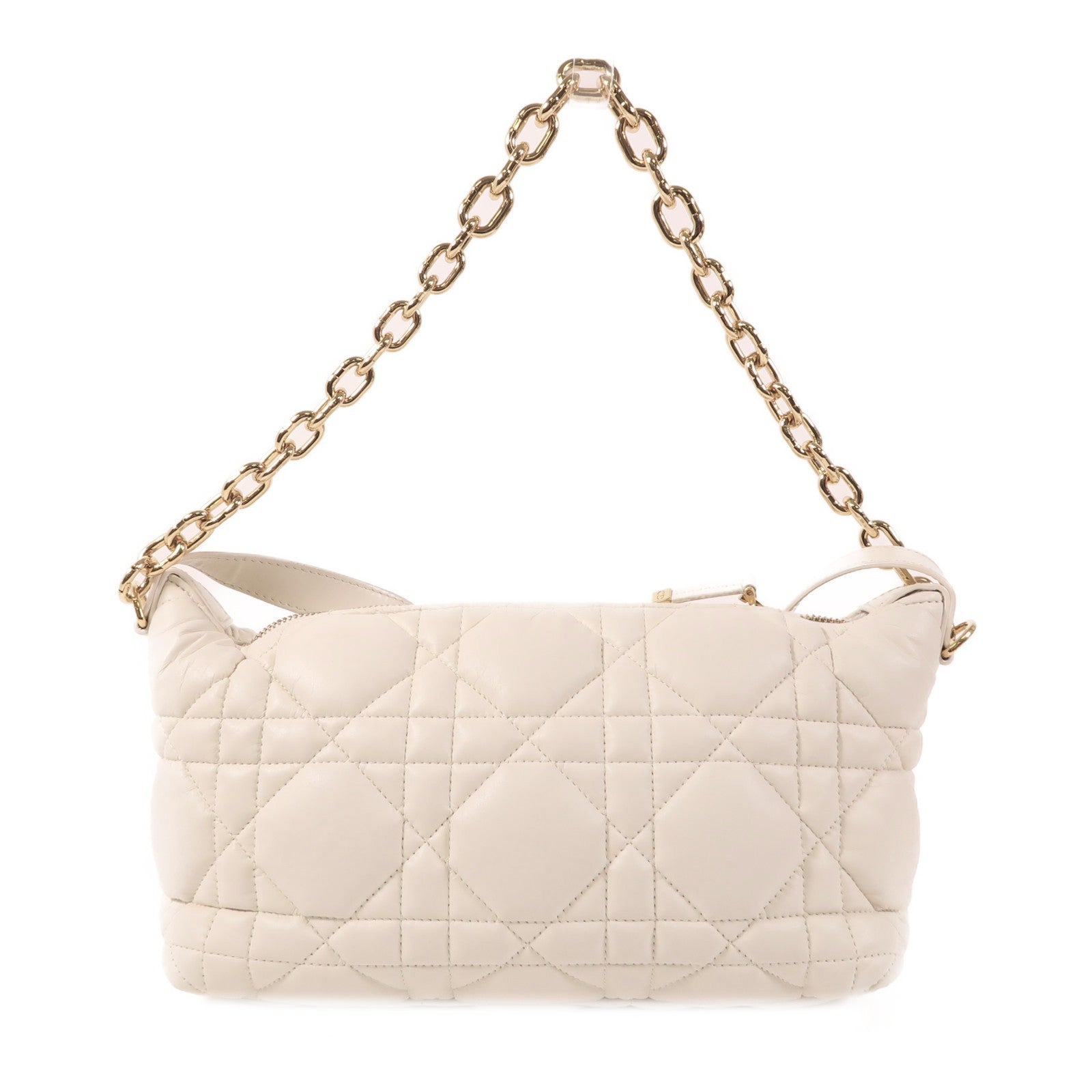 Dior 羊皮皮革Shoulder Bag金扣手挽肩背兩用袋