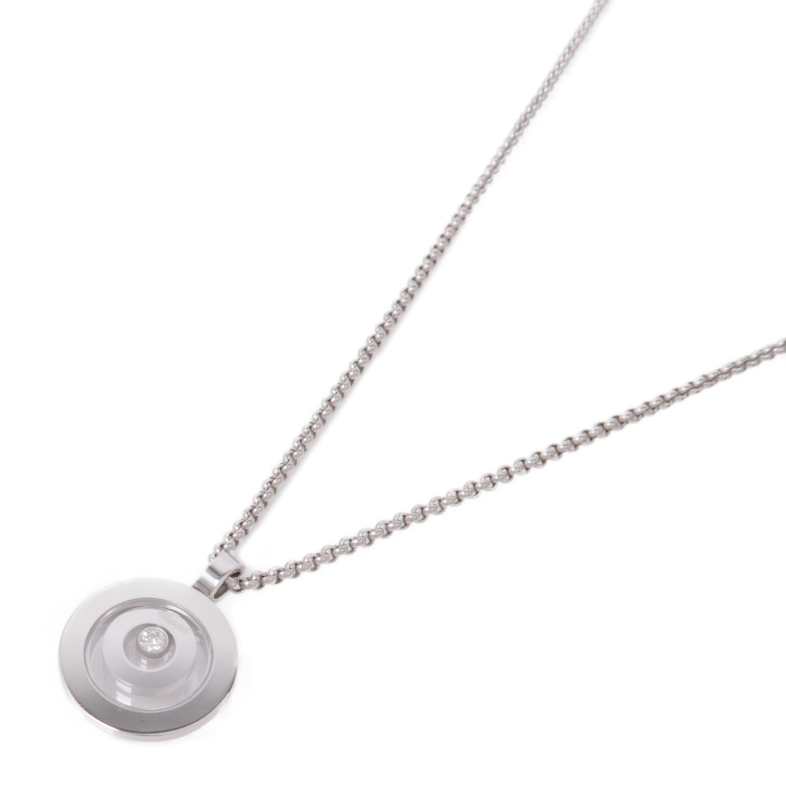 Chopard 18K白金Happy Spirit Diamond Necklace鑽石項鍊