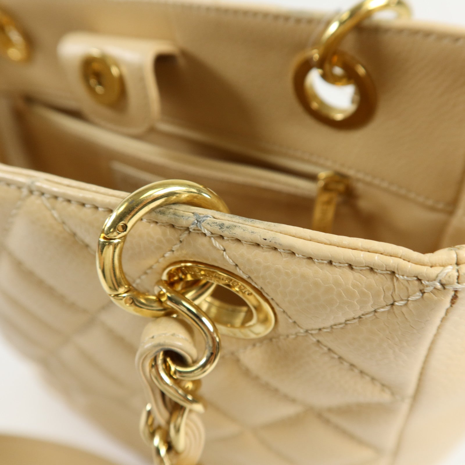 CHANEL 牛皮皮革PST Petite Shopping Tote Bag金扣肩背袋