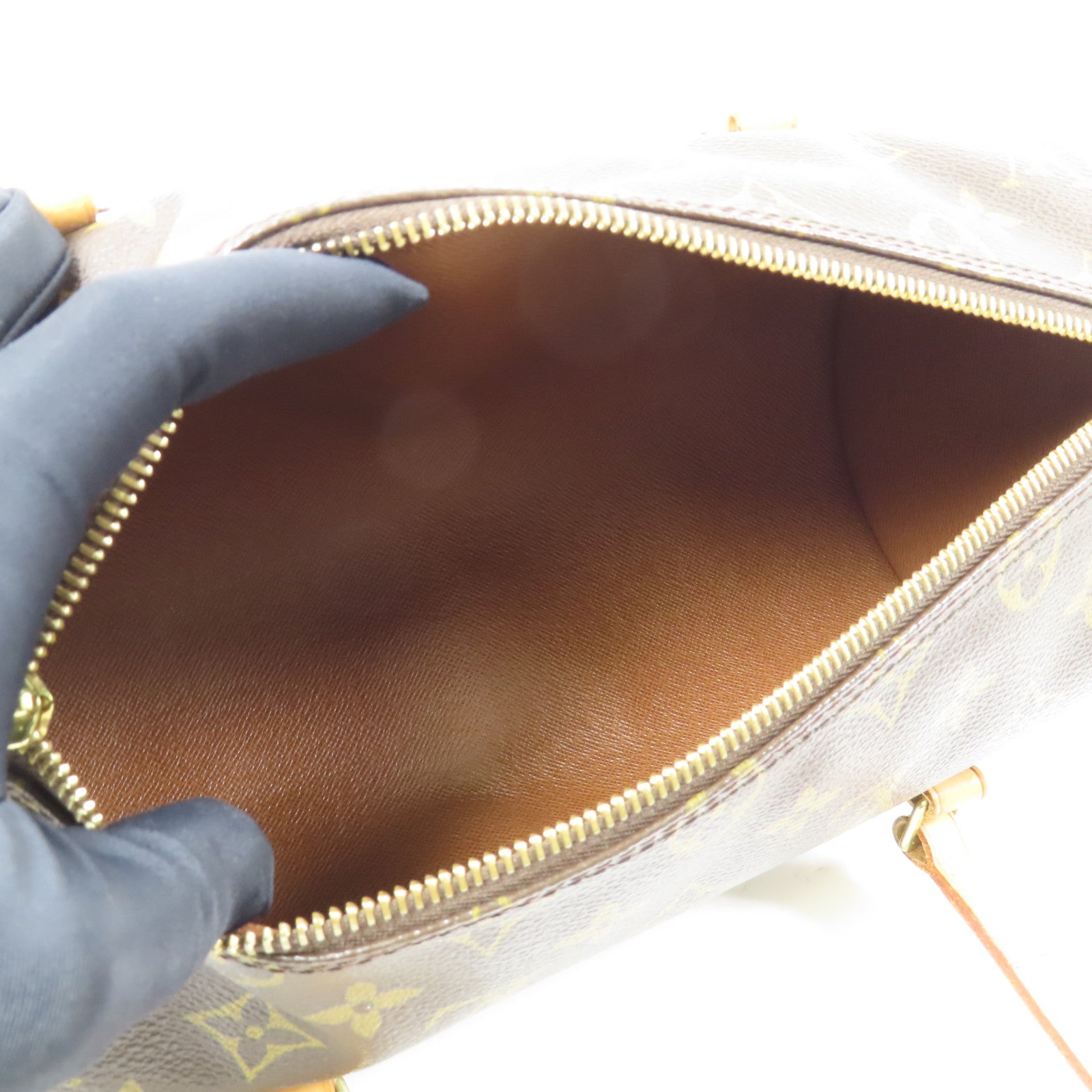 LOUIS VUITTON Monogram Papillon PM金扣手挽袋