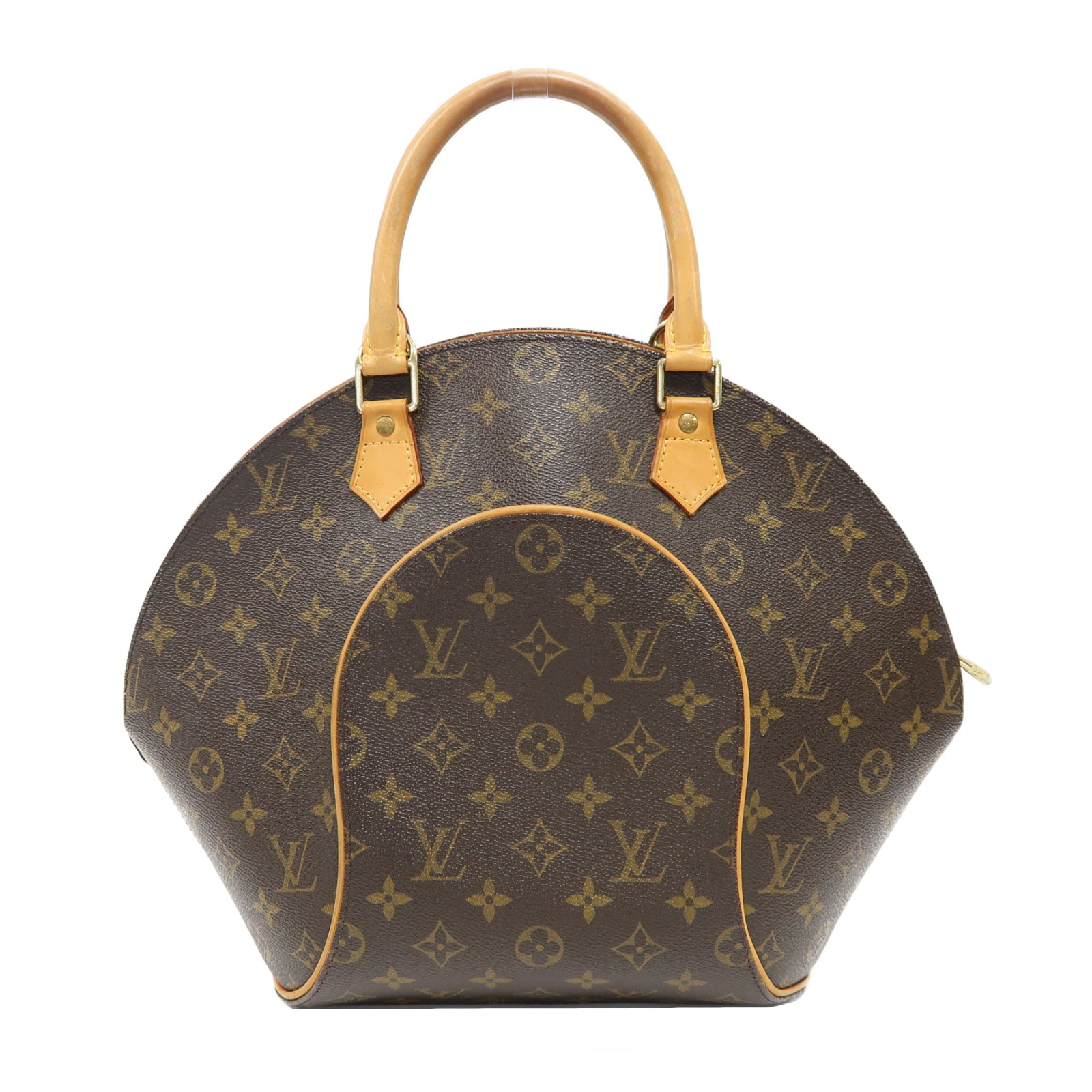 LOUIS VUITTON 【激減優惠】Monogram Elipse MM金扣手挽袋啡色